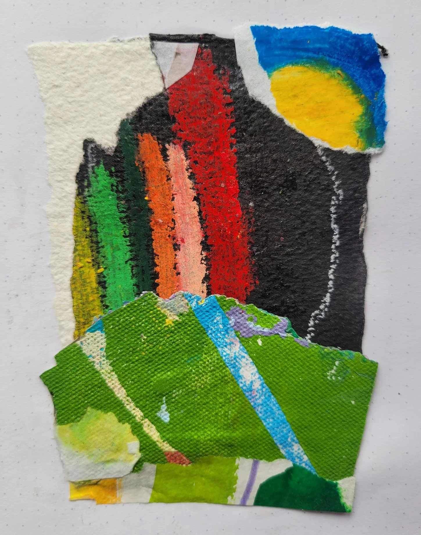 Nigh Festival 2026 mixed media on paper approx 3"x4" (7x10cm)