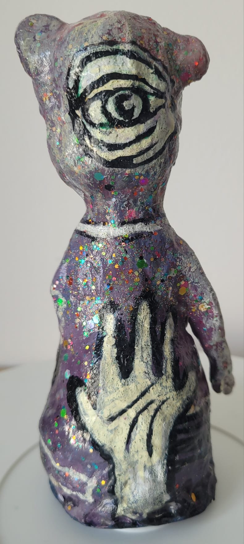 Frank (two sides) 2026 clay and mixed media 6"x8" (15x20cm)