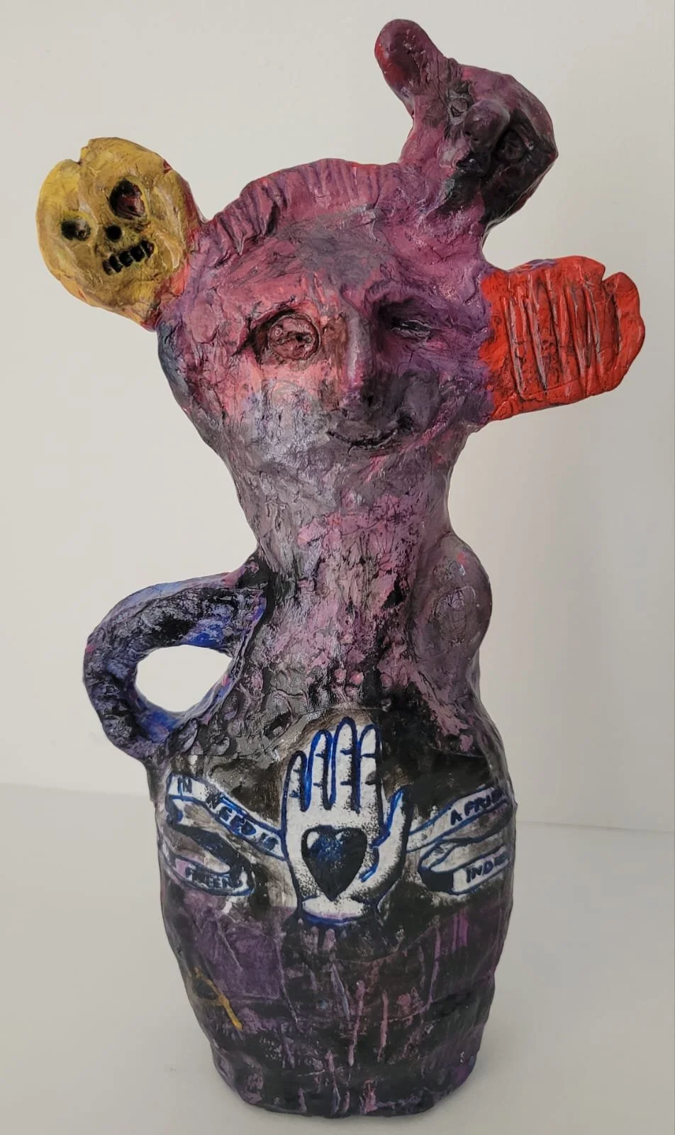Sibyl 2026 clay and mixed media 6"x10" (15x26cm)