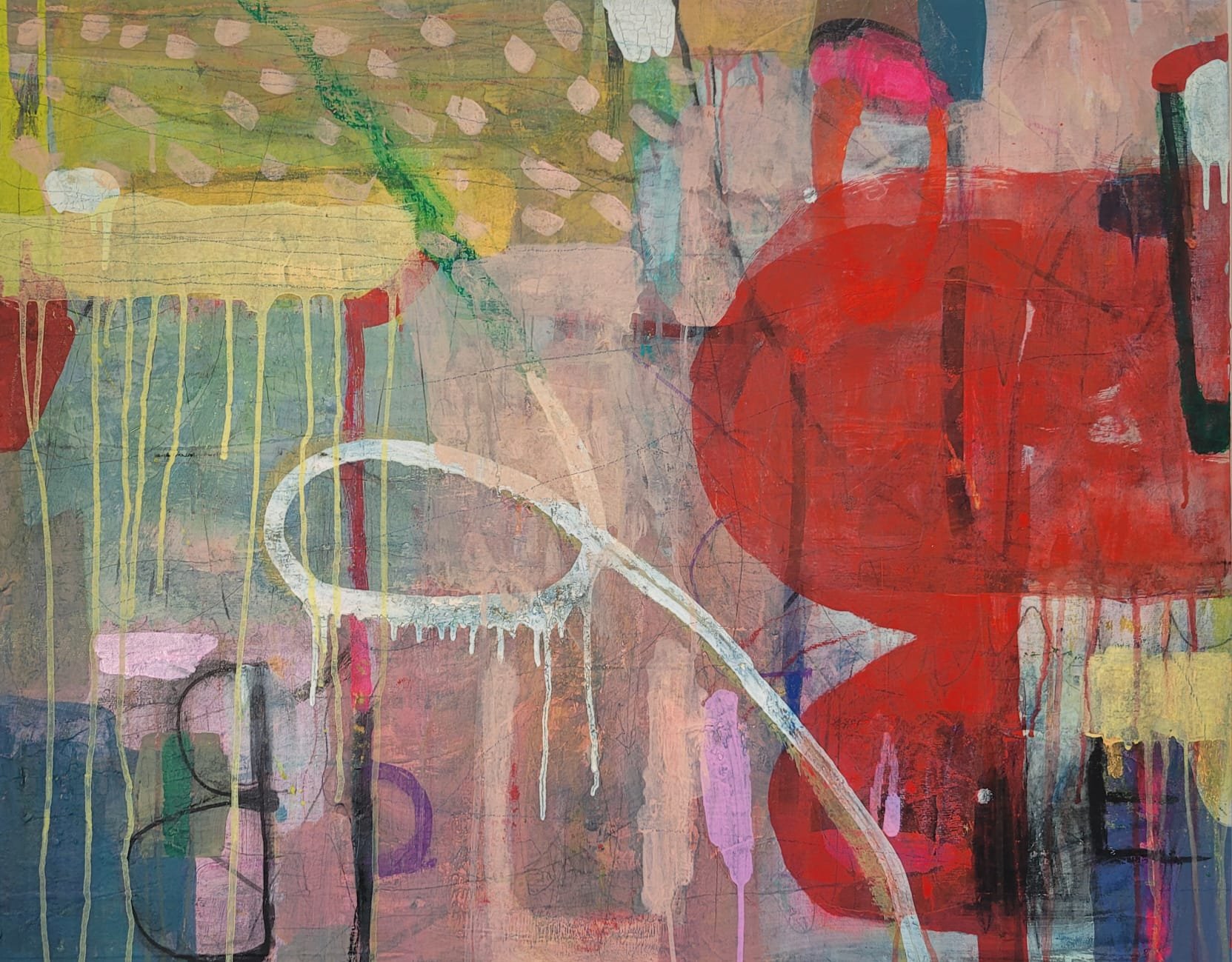 Loop 2026 mixed media on canvas 30"x 24" (76x61cm)