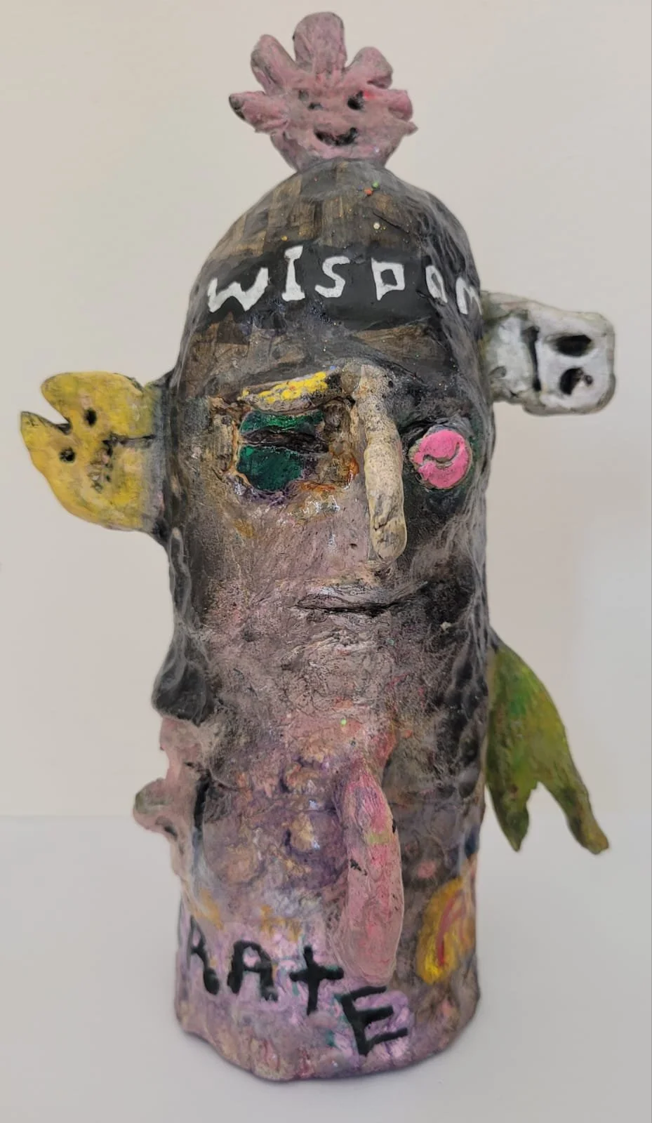 Diogenes 2026 clay and mixed media 6"x9" (15x23cm)
