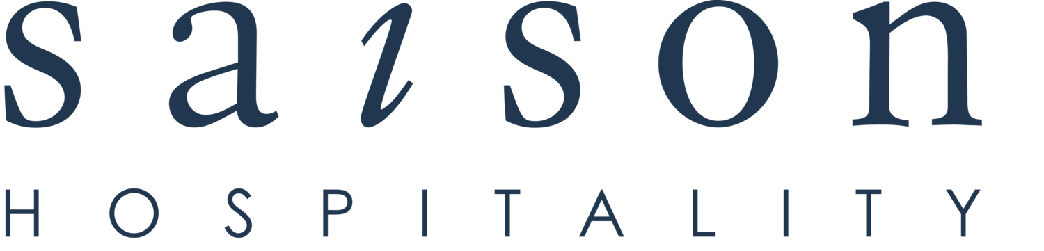 Logo for Samson Hospitality in navy blue