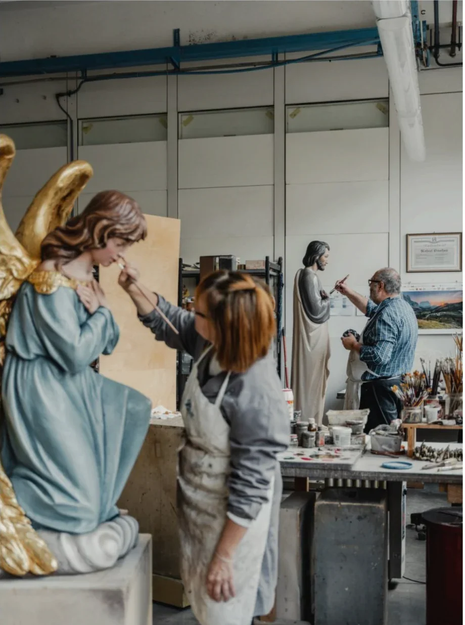 A sculptor - Restore Christian Beauty including statues, art, architecture and new commissions.  RestoreChristianBeauty.com