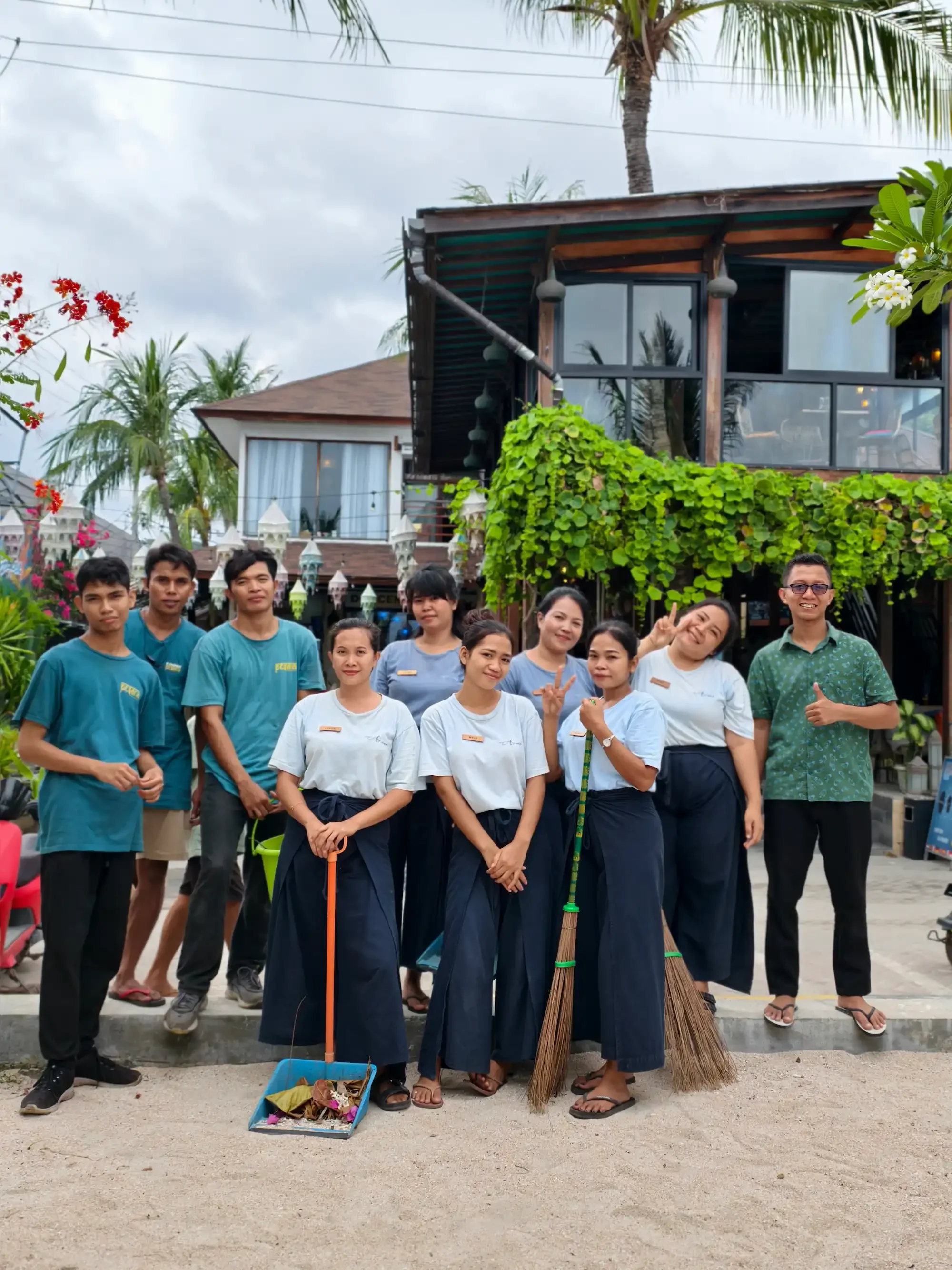 Pesona Beach Resort & Spa team supporting sustainable tourism in Gili Trawangan