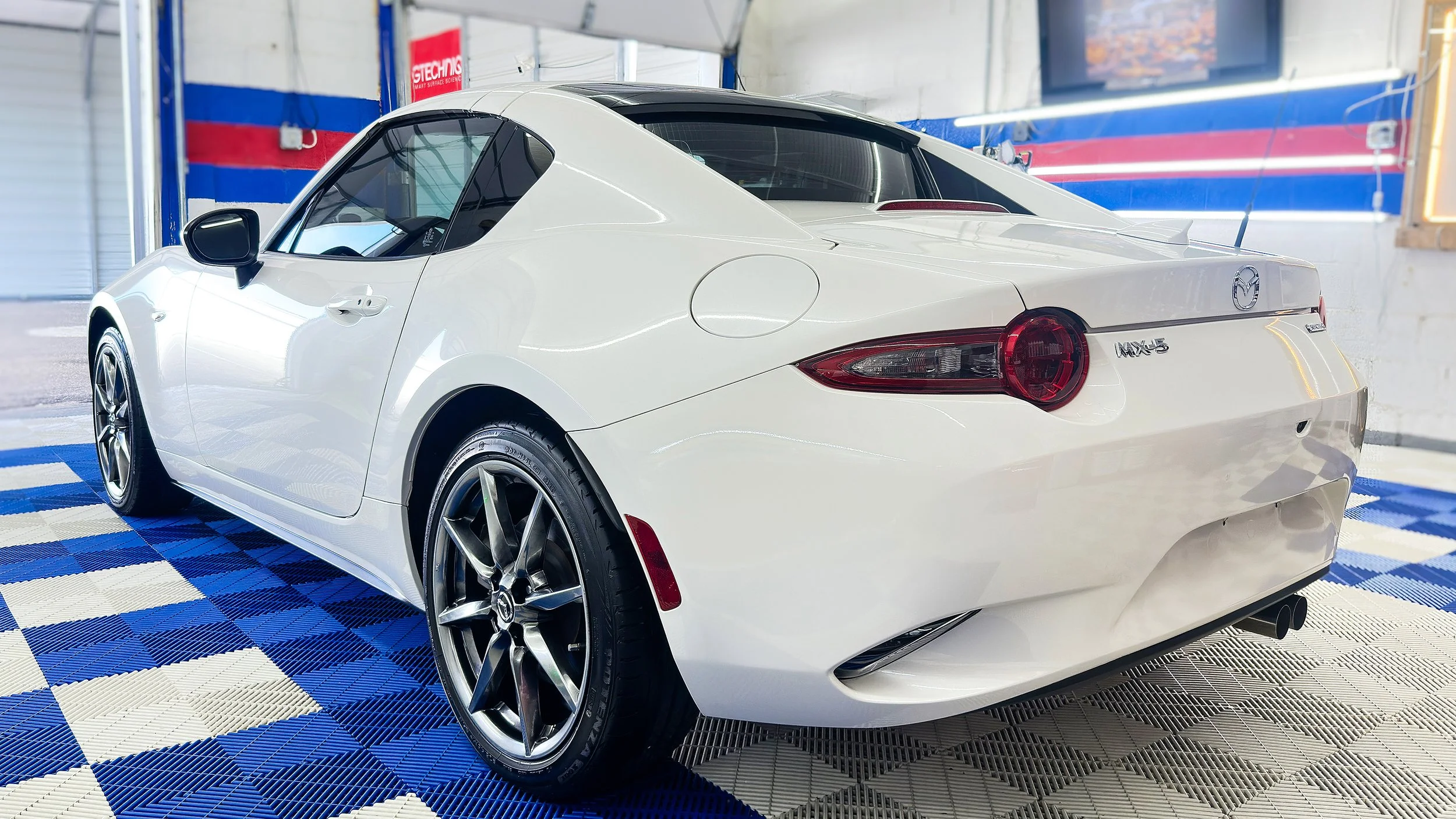 White Mazda MX-5 professionally detailed by LuxDream Detailing
