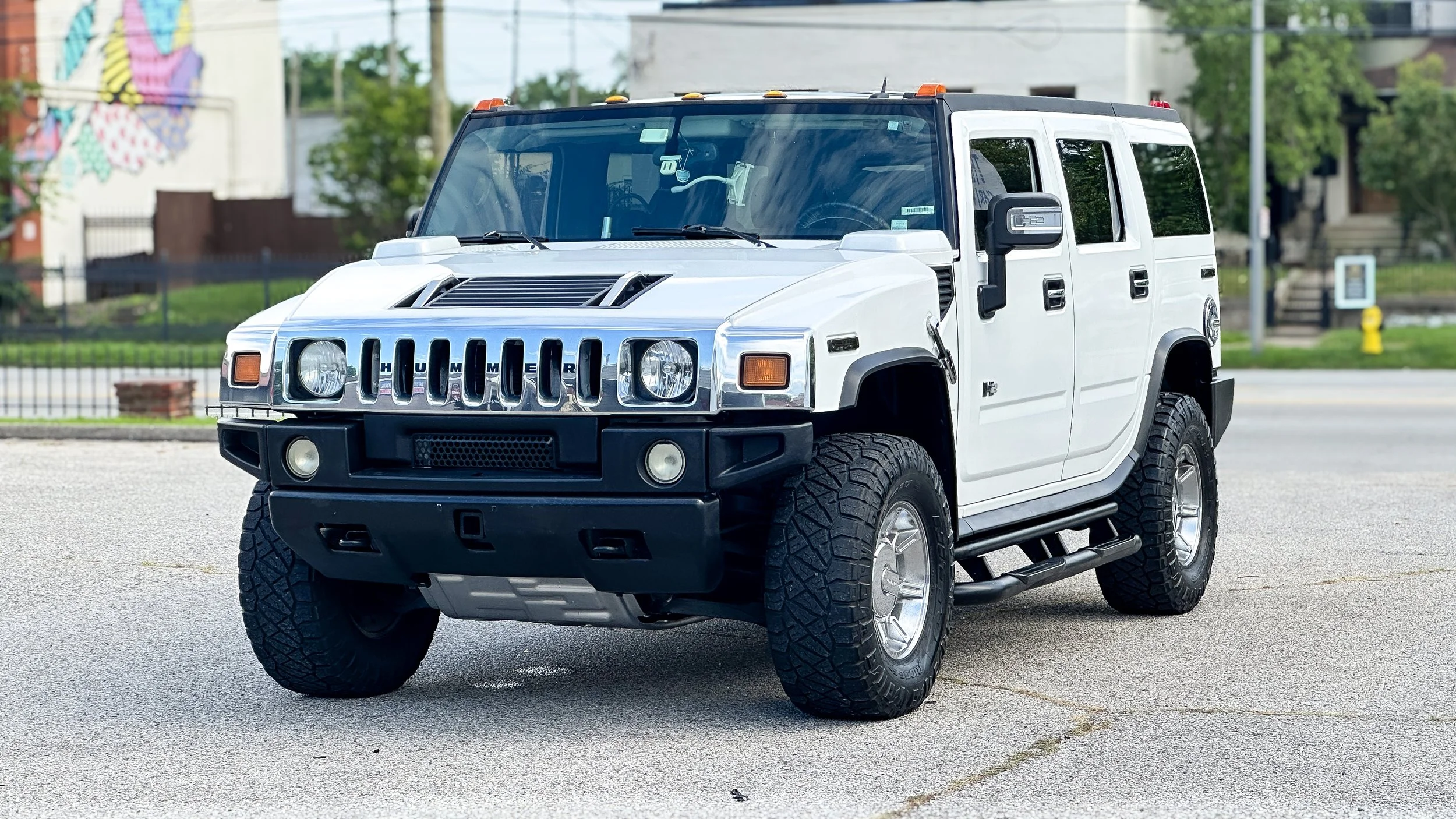 White Hummer SUV professionally detailed