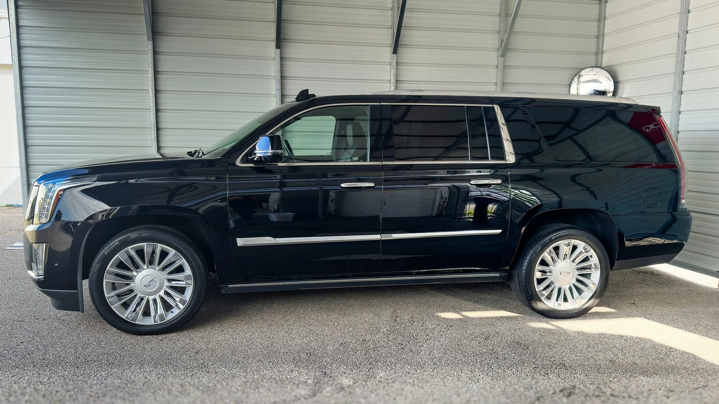 Black luxury SUV professionally detailed at LuxDream Detailing