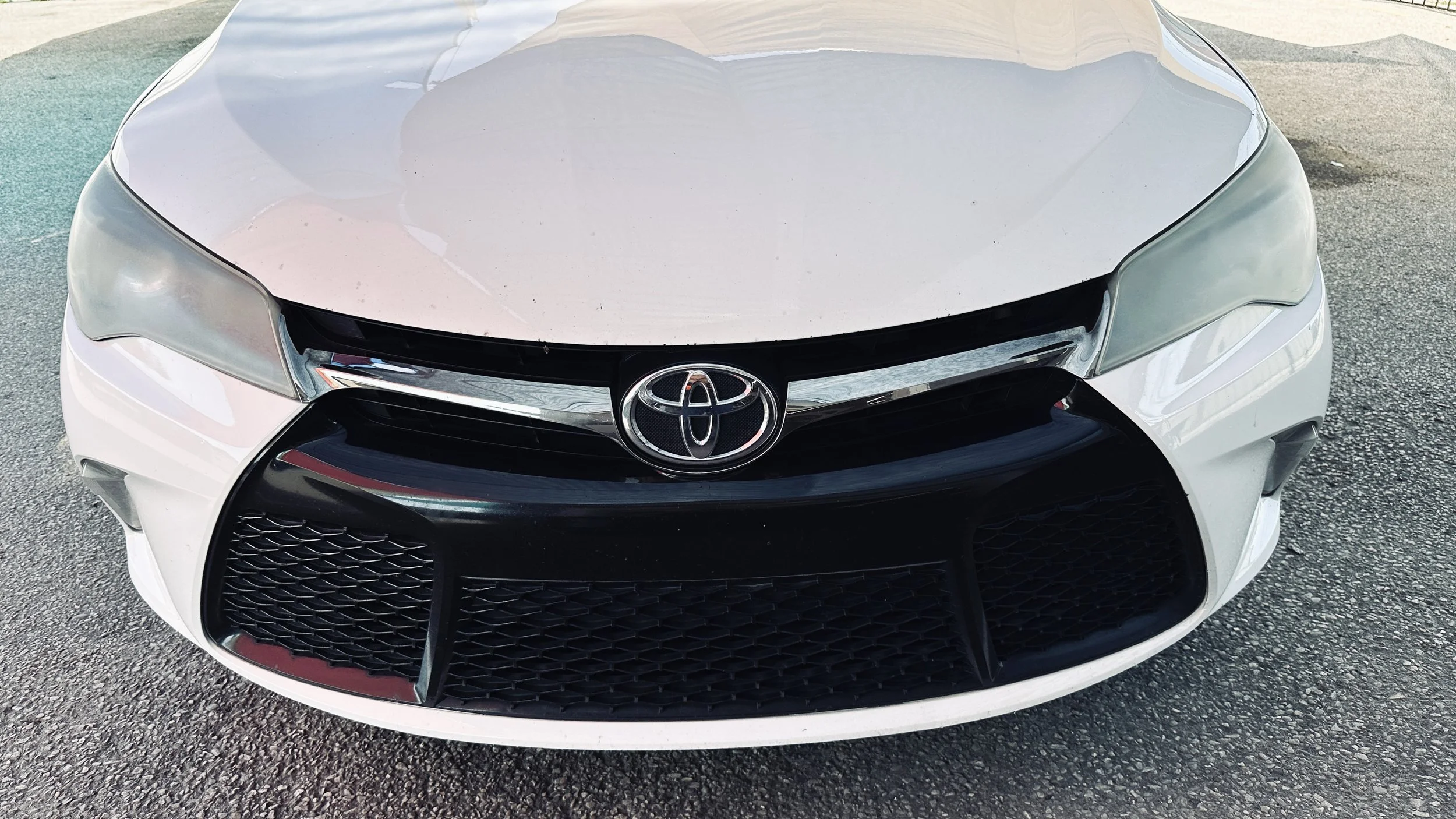 White Toyota professionally detailed