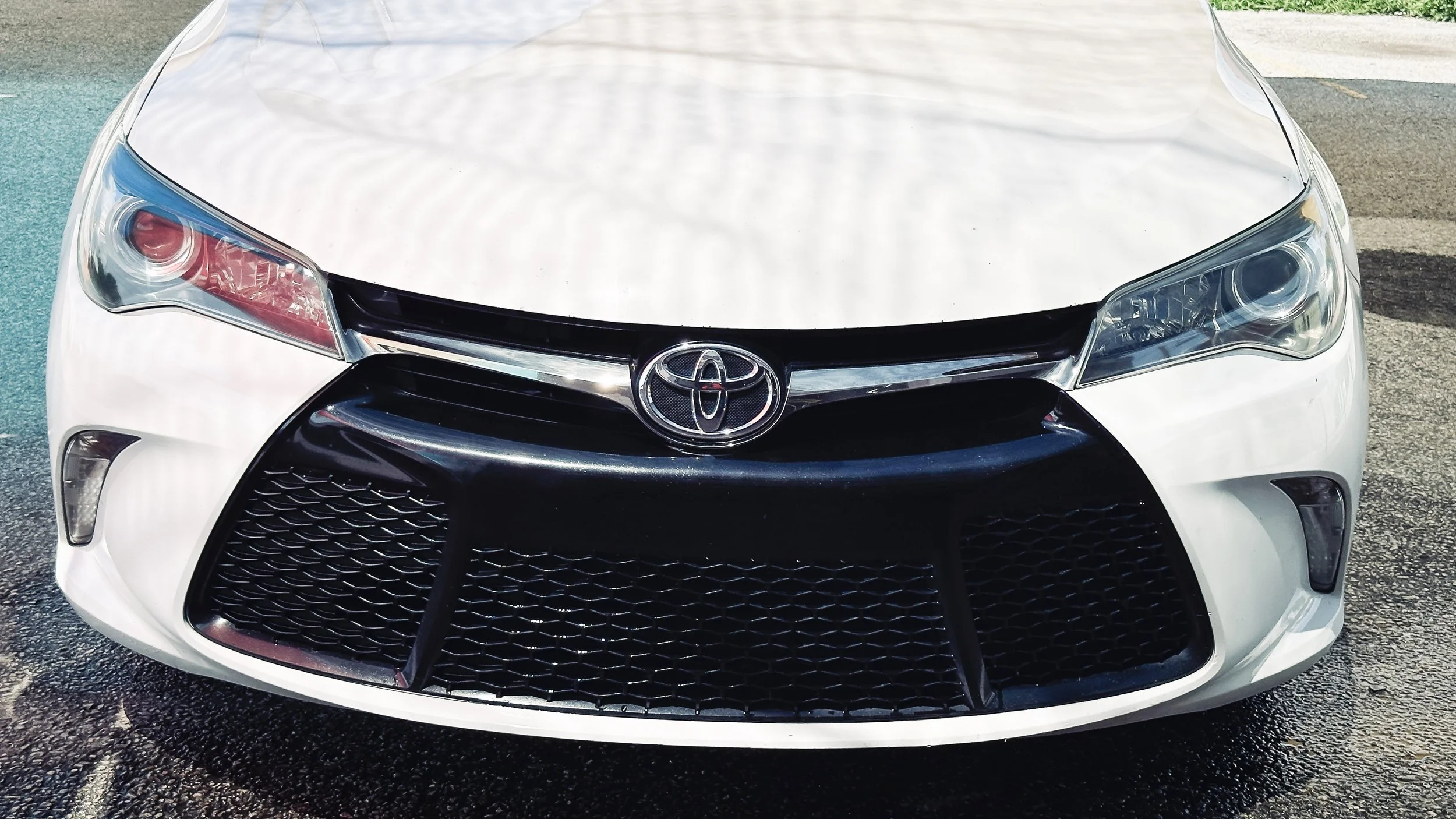White Toyota professionally detailed