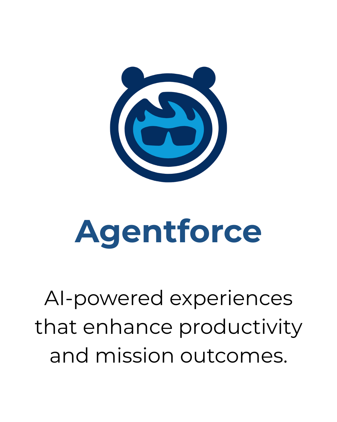 Agentforce. AI-powered experiences that enhance productivity and mission outcomes.