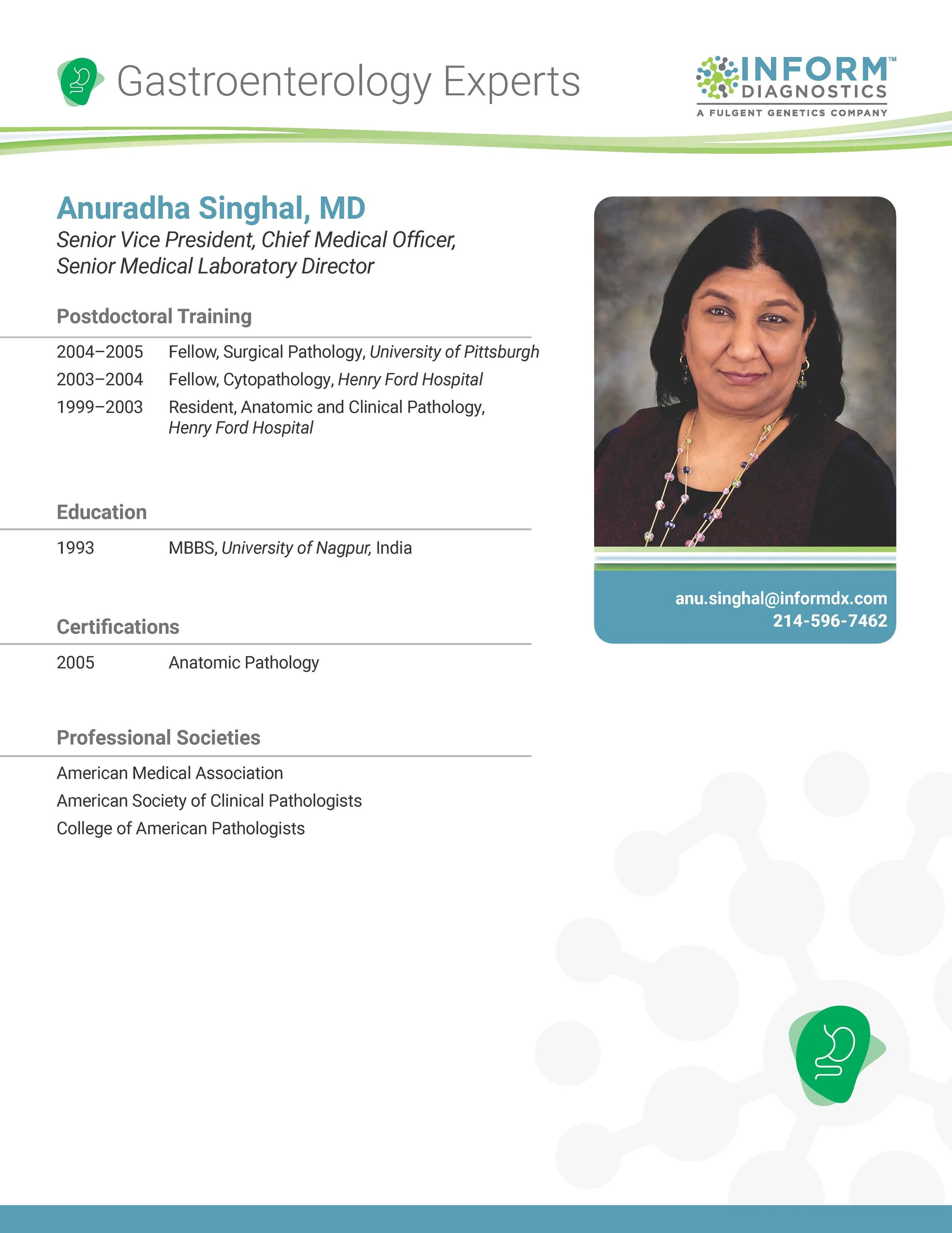 IDX Anuradha Singhal Bio