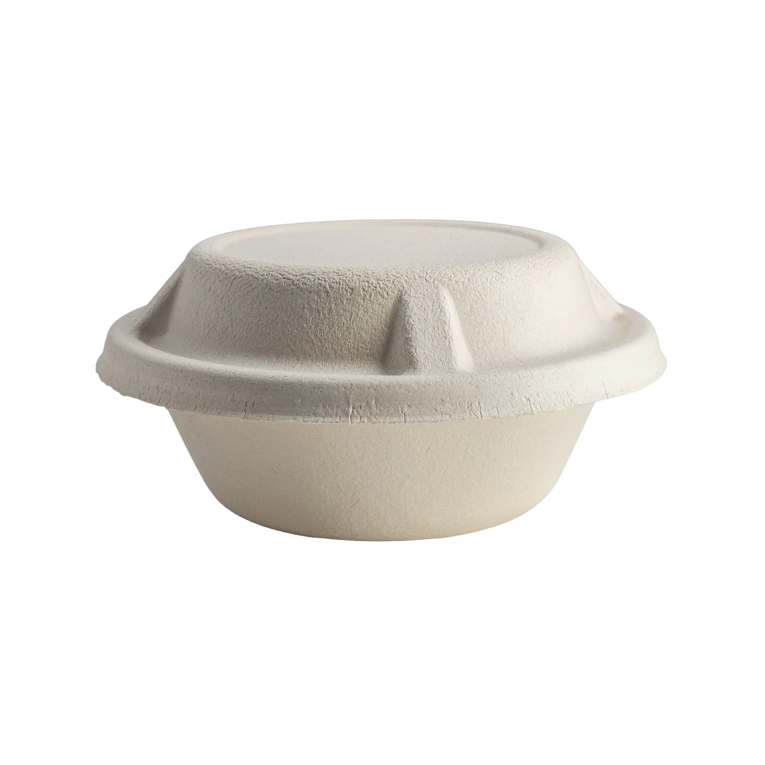 A plain, white styrofoam container with a closed lid, isolated on a white background.