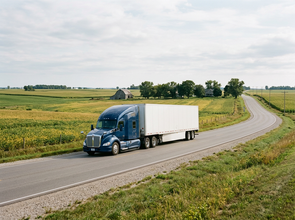 Truck representing Terravive’s domestic U.S. foodservice supply chain
