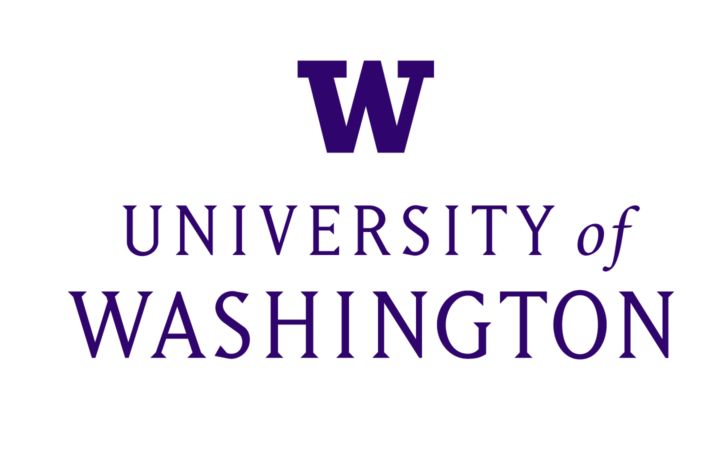 University of Washington logo with a purple 'W' and the text 'University of Washington' in purple.