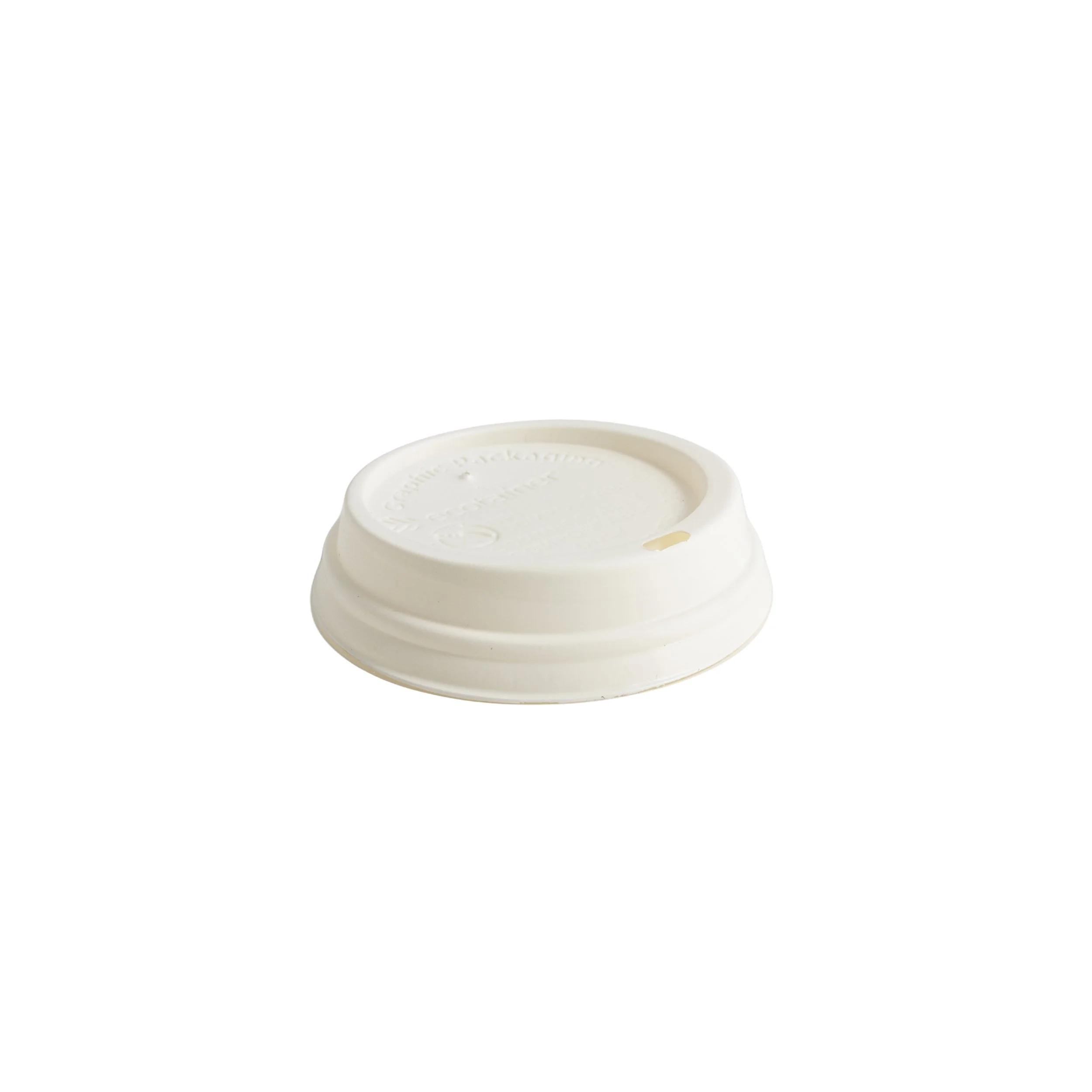 A white container with a round, flat lid, possibly a cosmetic or skincare product, shown against a plain white background.