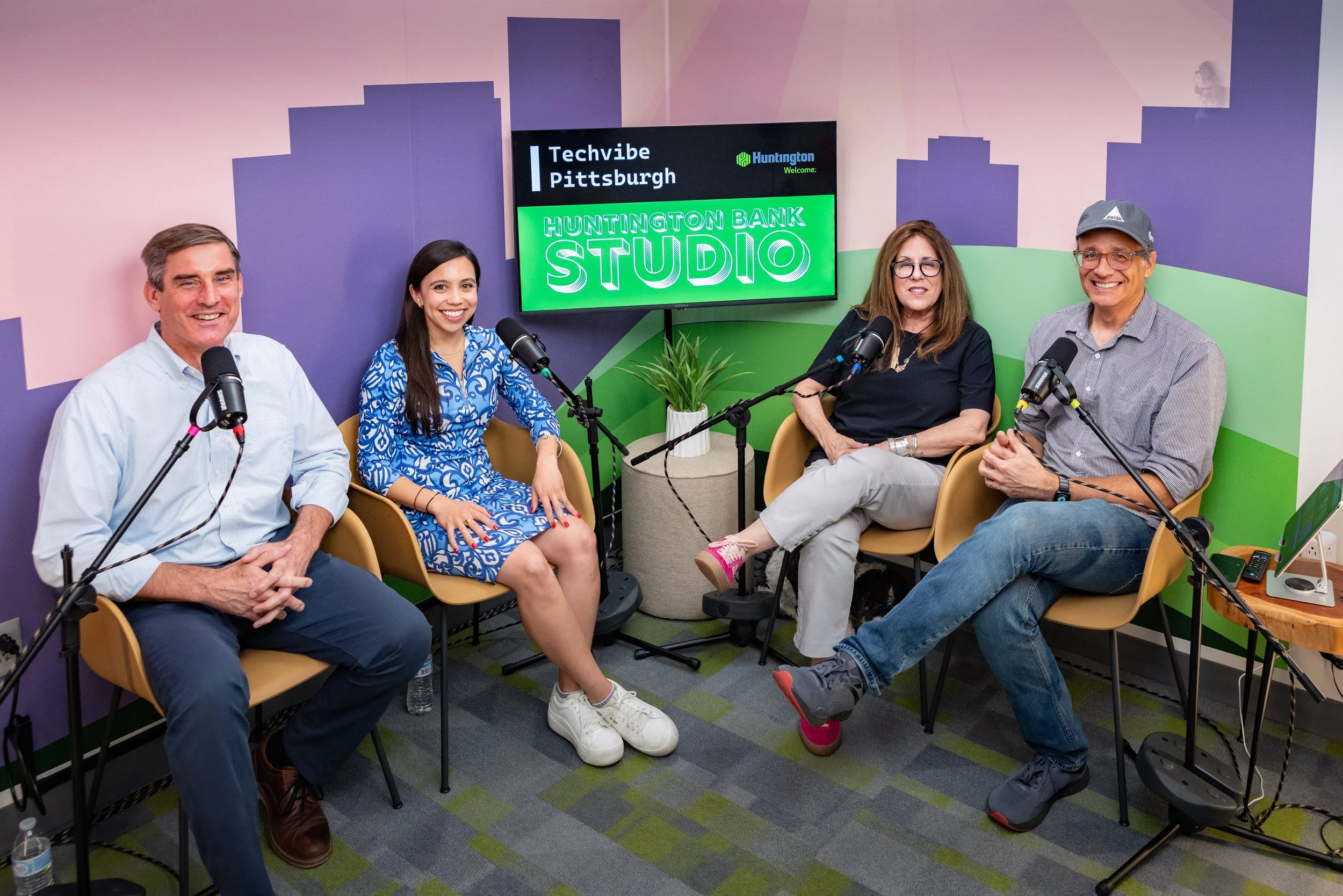 Terravive leaders Joe and Julianna discussing American-made compostable foodservice products on the TechVibe podcast