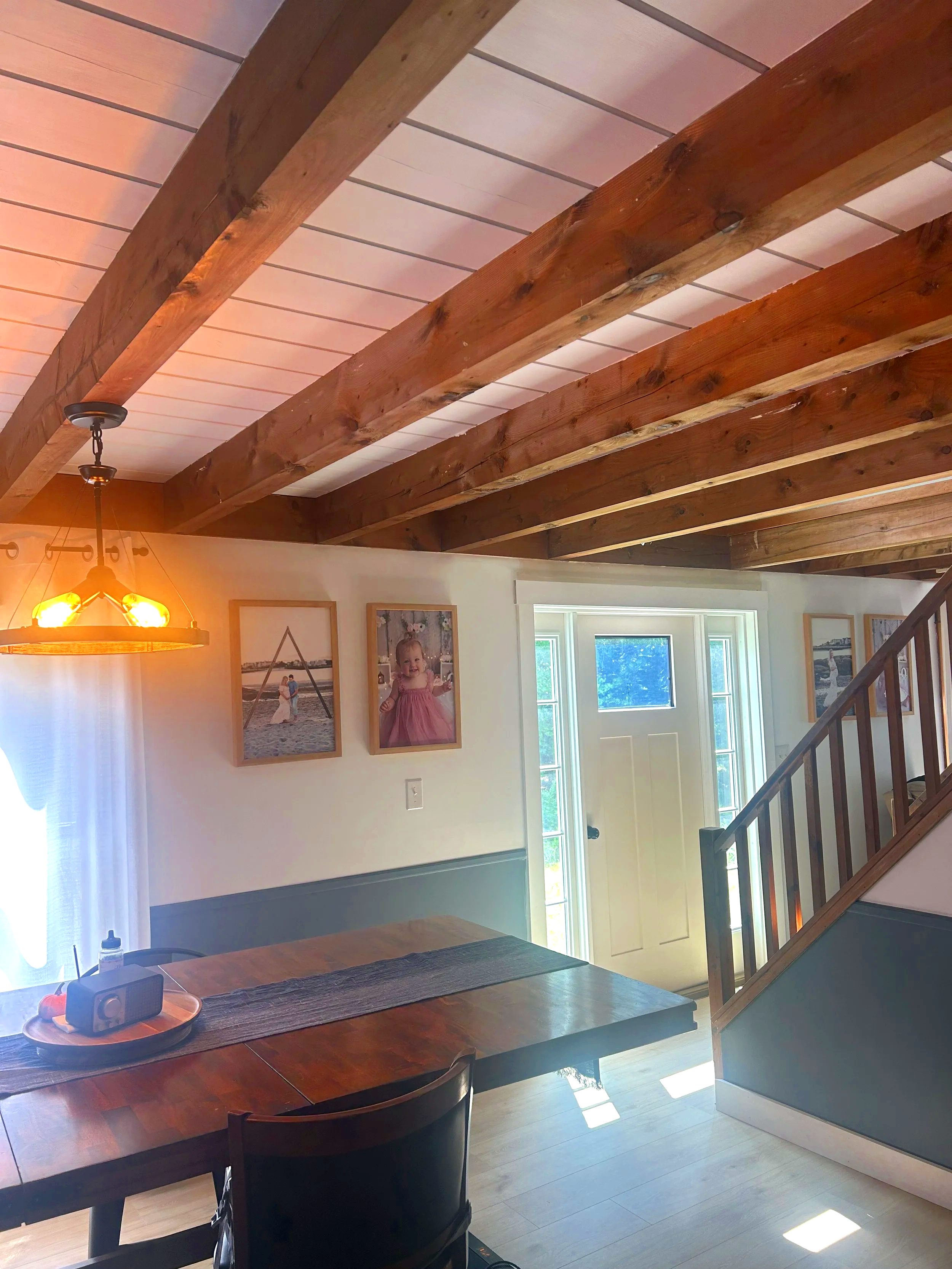 Avex Custom Homes, Durham Maine, Custom Home Build, Flooring, Staircase, Railings, Ceiling, Renovation, Construction. Maine Builder