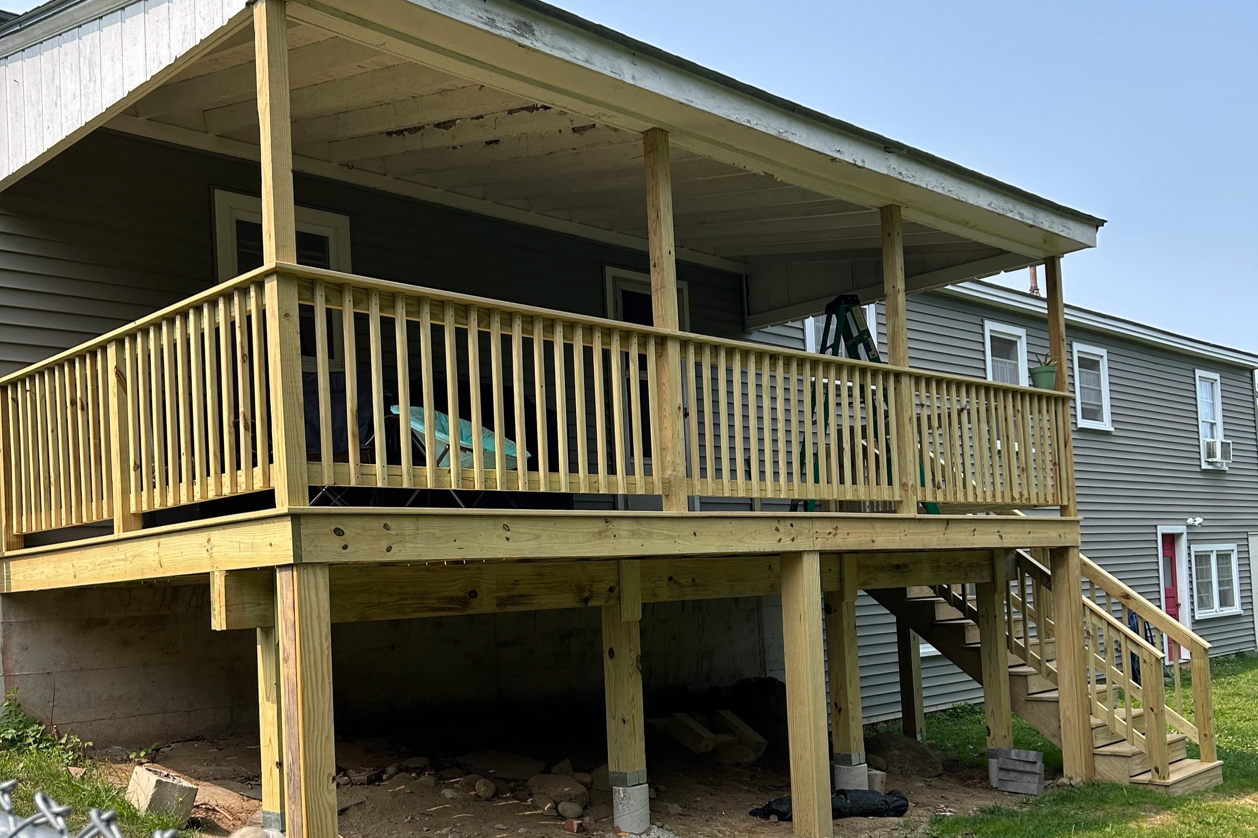 Avex Custom Homes, Deck Renovation, Deck Railings, Deck Stairs, Custom Home Builder, General Contractor, Maine Builder, Maine Carpenter, Carpentry, Home Builder, Project Management, Hand Built