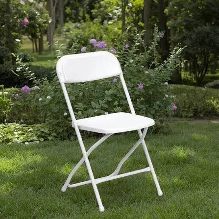 White Plastic Folding Chair