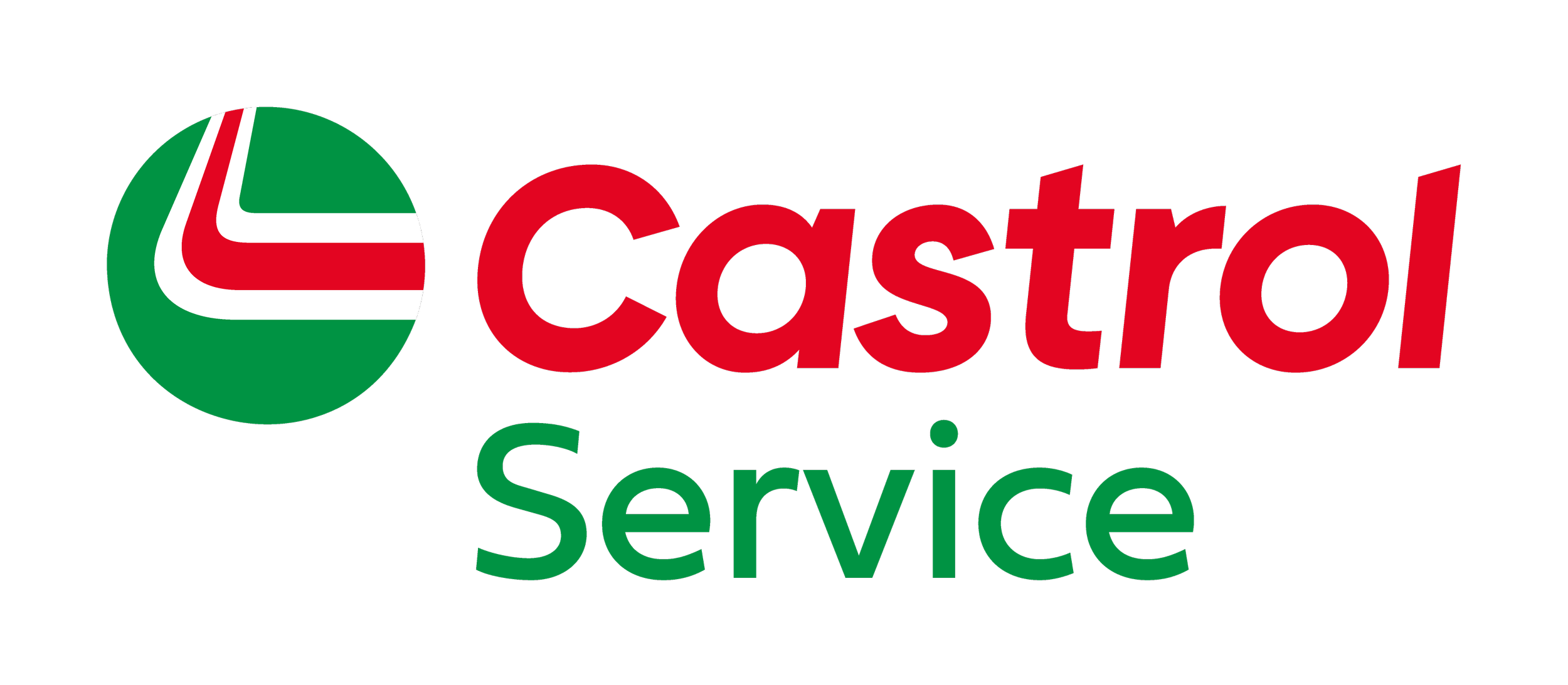 Castrol Service logo with a green and red circle and text in red and green.