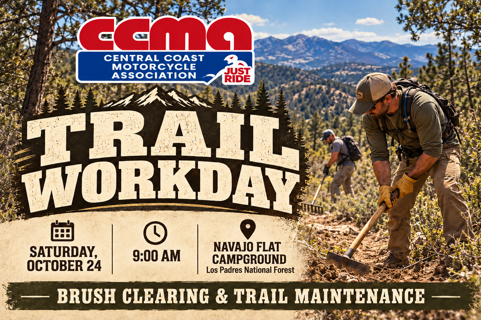 Keep Pozo Awesome Trail Work Day - Staging at Navajo Campground