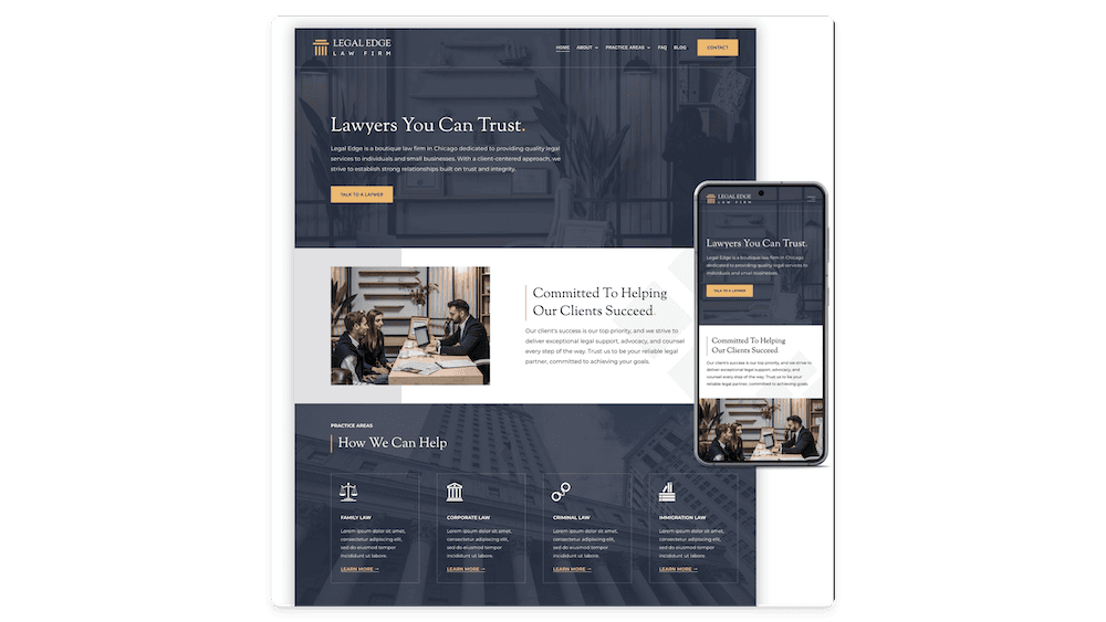 Lawyer Website Homepage