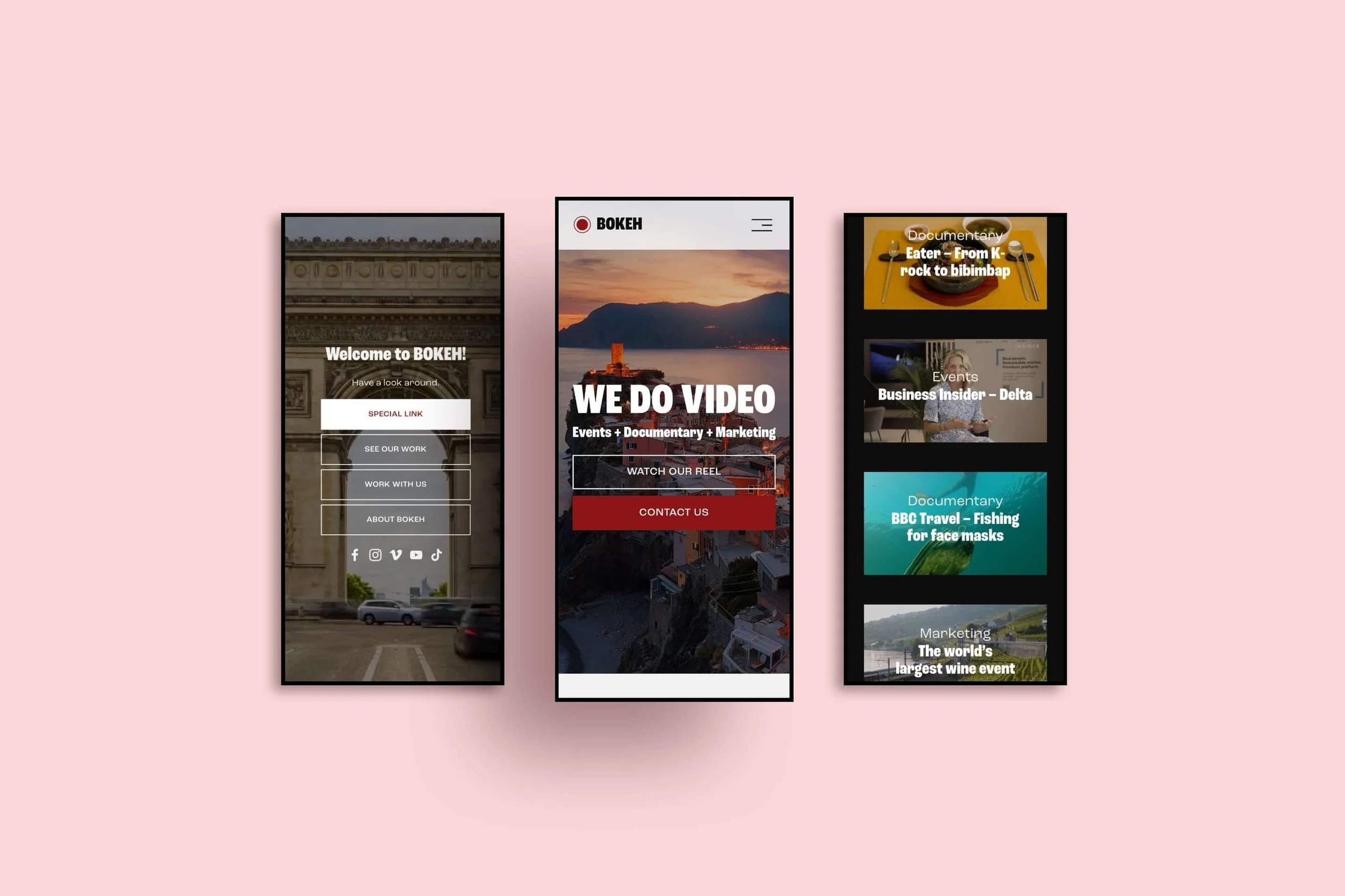 Mobile Friendly Website Template for Videographers