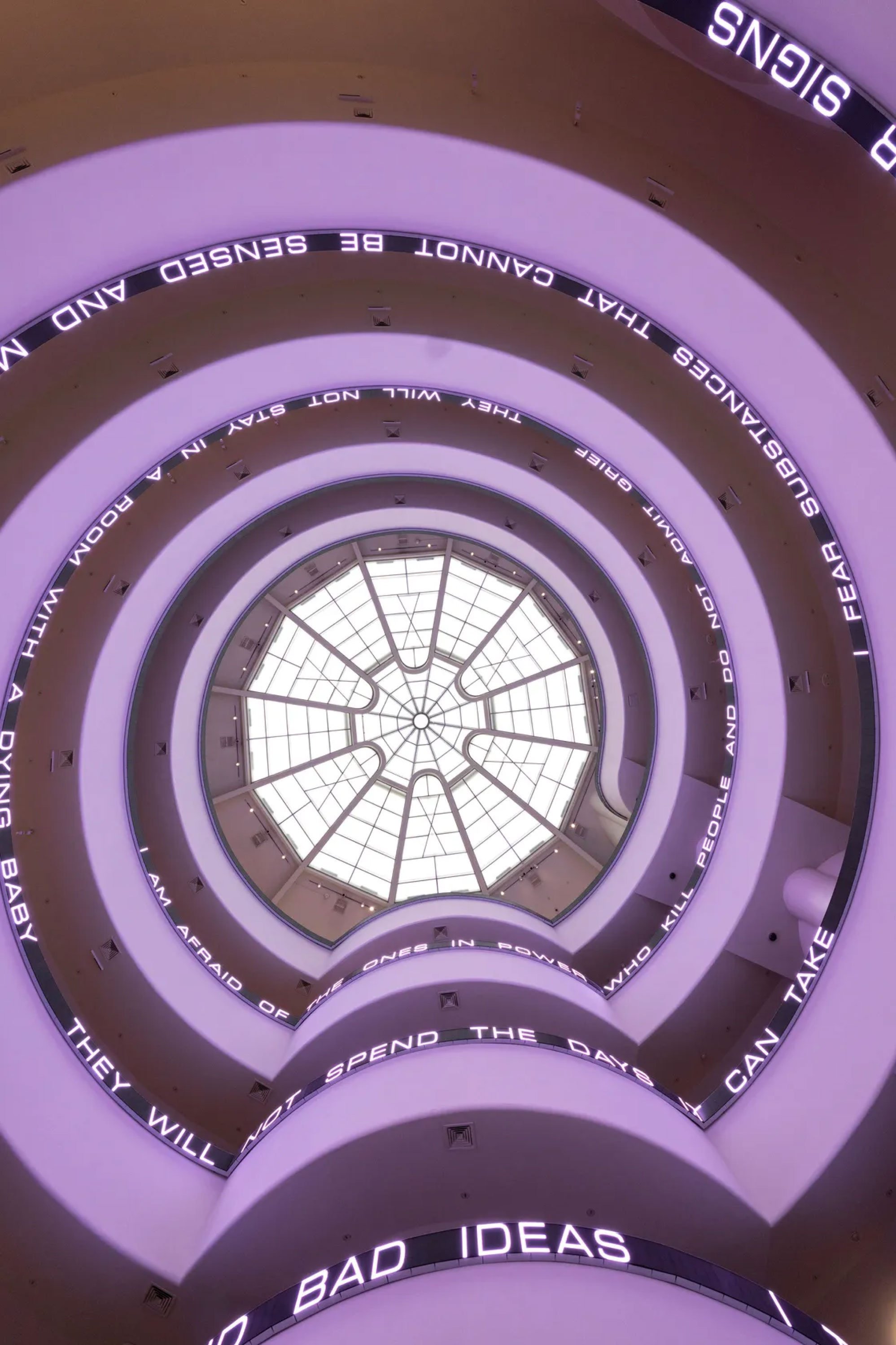 LIGHT LINE / JENNY HOLZER / GUGGENHEIM MUSEUM, NEW YORK, NEW YORK / EXHIBITIon design / 2023