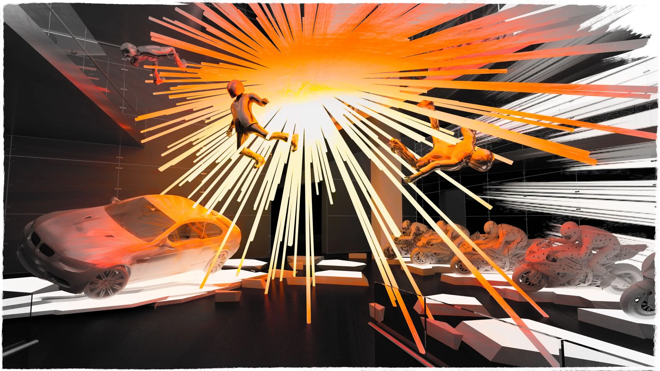 ART OF THE CHASE / BMW WELT MUSEUM / UEG / MUNICH, GERMANY / EXHIBITION DESIGN / 2021