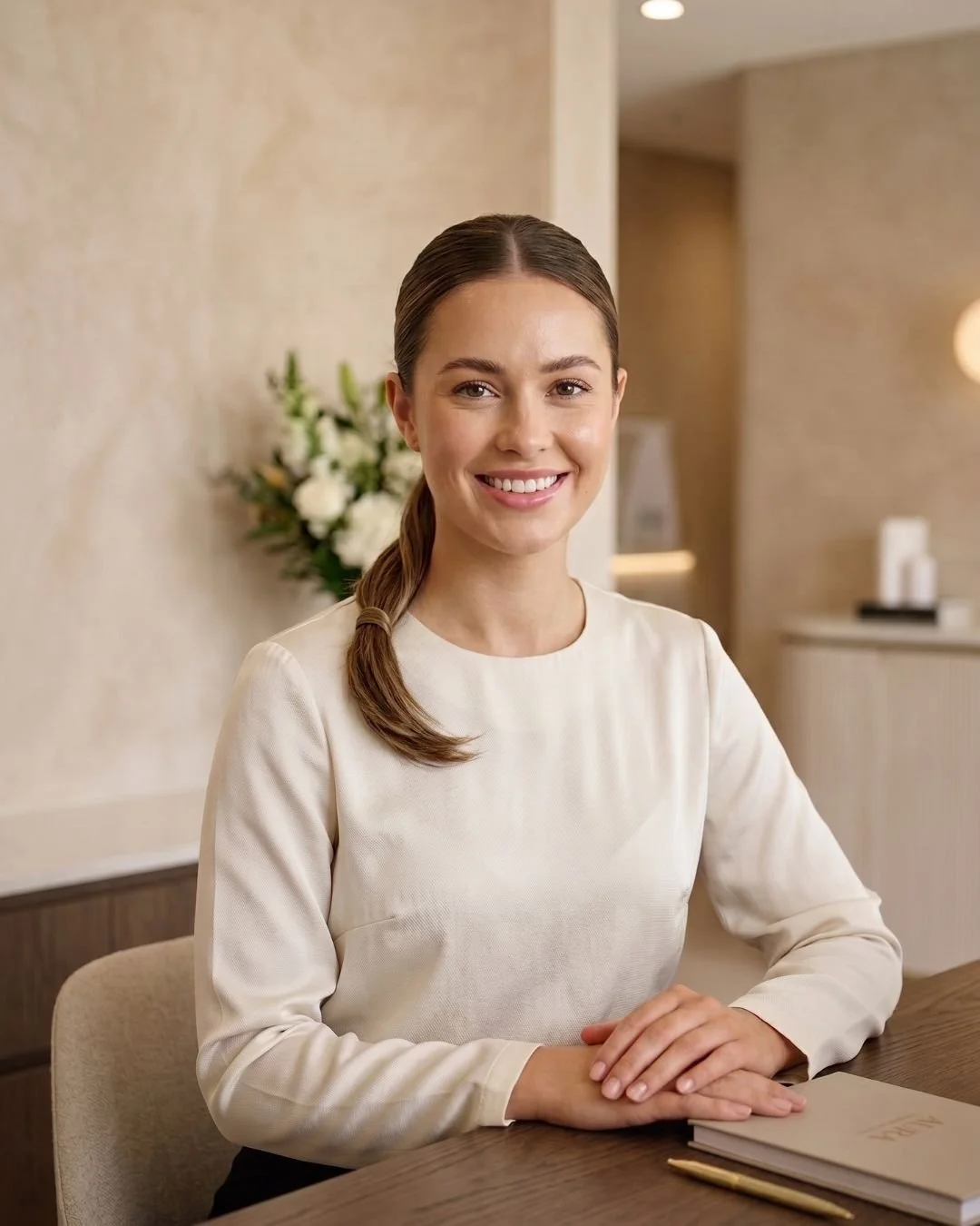 Client experience coordinator welcoming clients with professional and personalised care