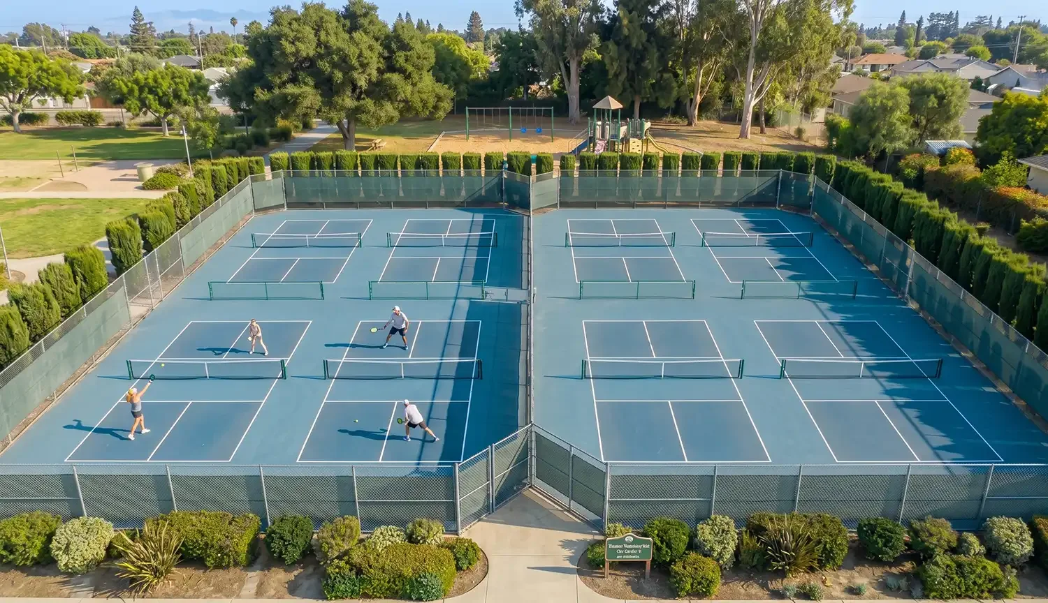 Pista de Pickleball reformada a partir de una pista de tenis en la Costa del Sol