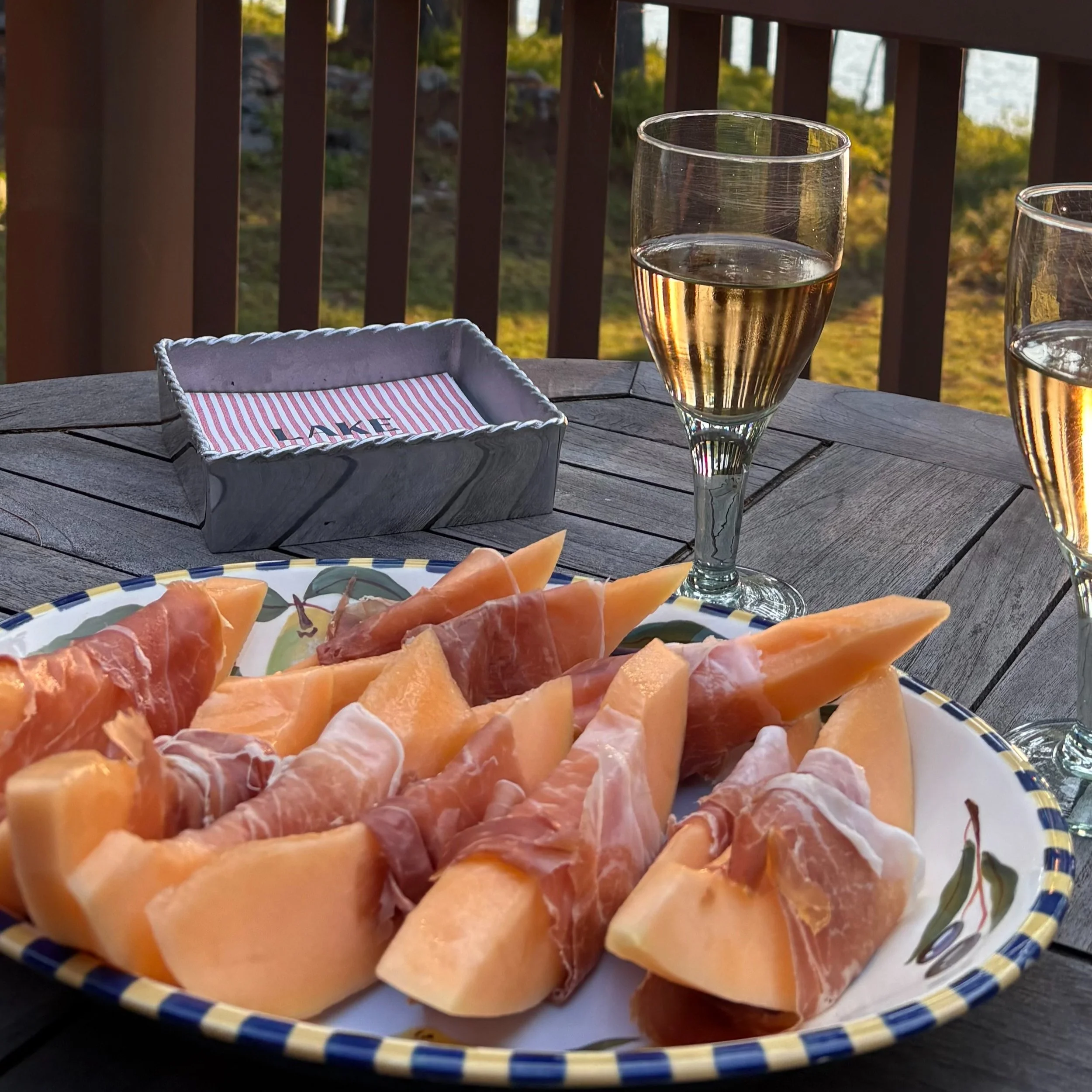 Two summer appetizers. One classic, one with a twist.

When it&rsquo;s hot outside, the best appetizers are simple, fresh, and meant to be shared.

First, a forever favorite: prosciutto e melone. Sweet, ripe summer melon wrapped with salty prosciutto