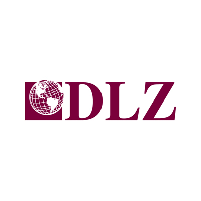 DLZ logo with a globe icon