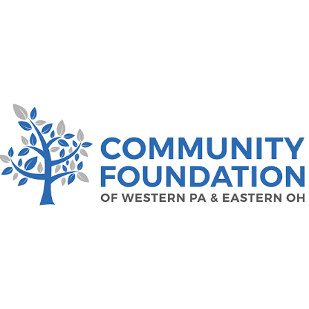Logo of Community Foundation of Western PA & Eastern OH featuring a stylized blue tree with leaves and the organization's name.