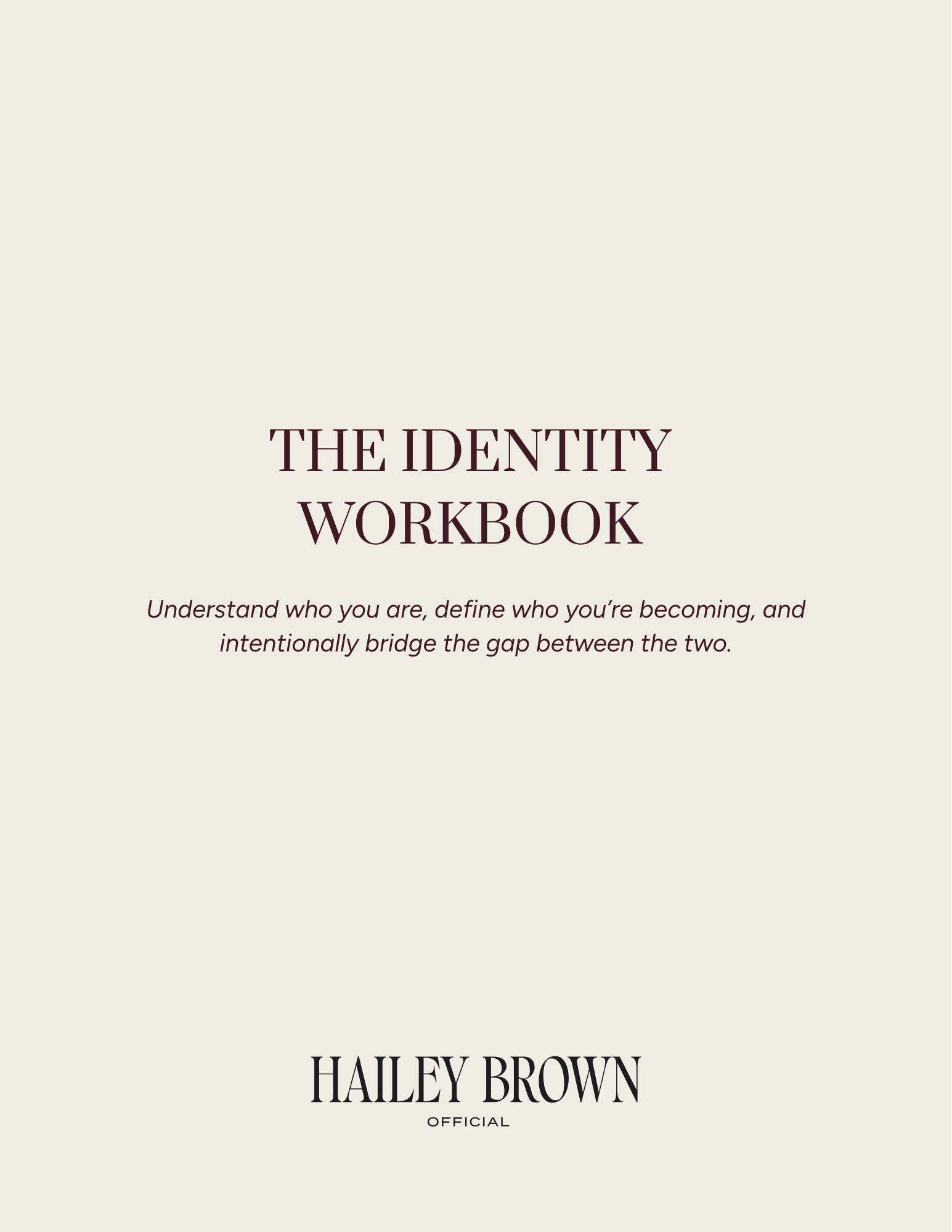 Identity Workbook