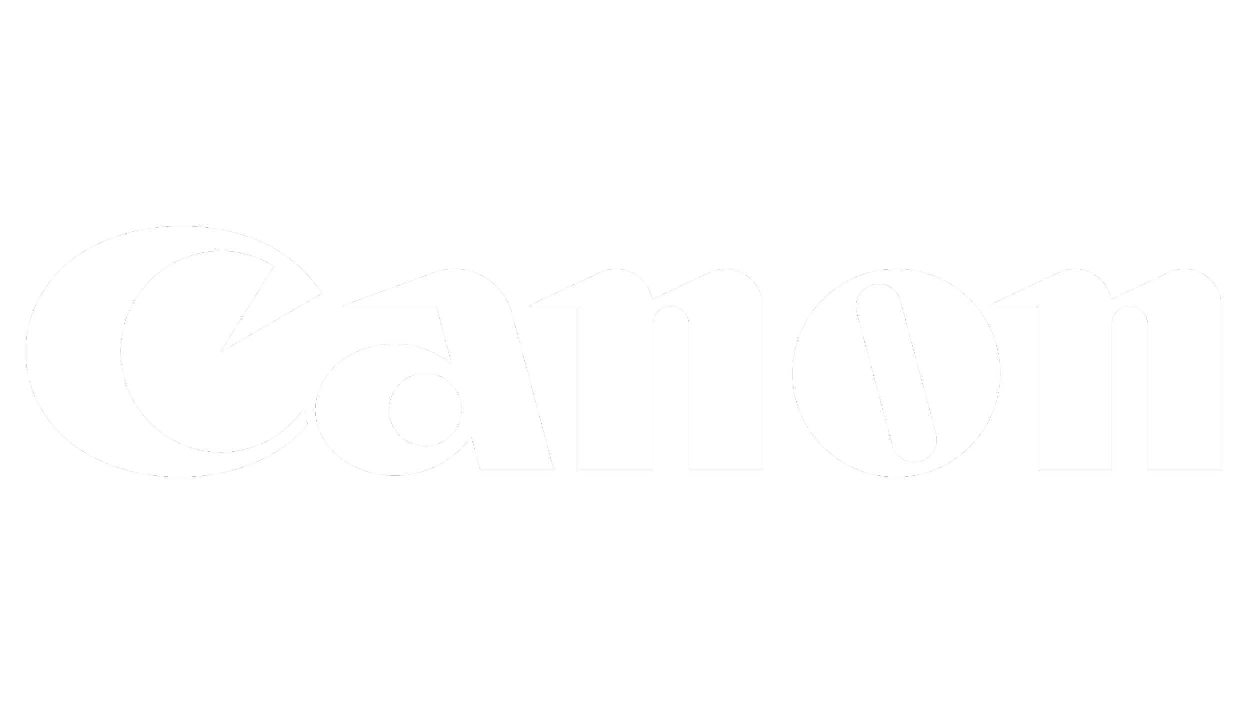 The word "Cannon" written in large white letters on a black background.