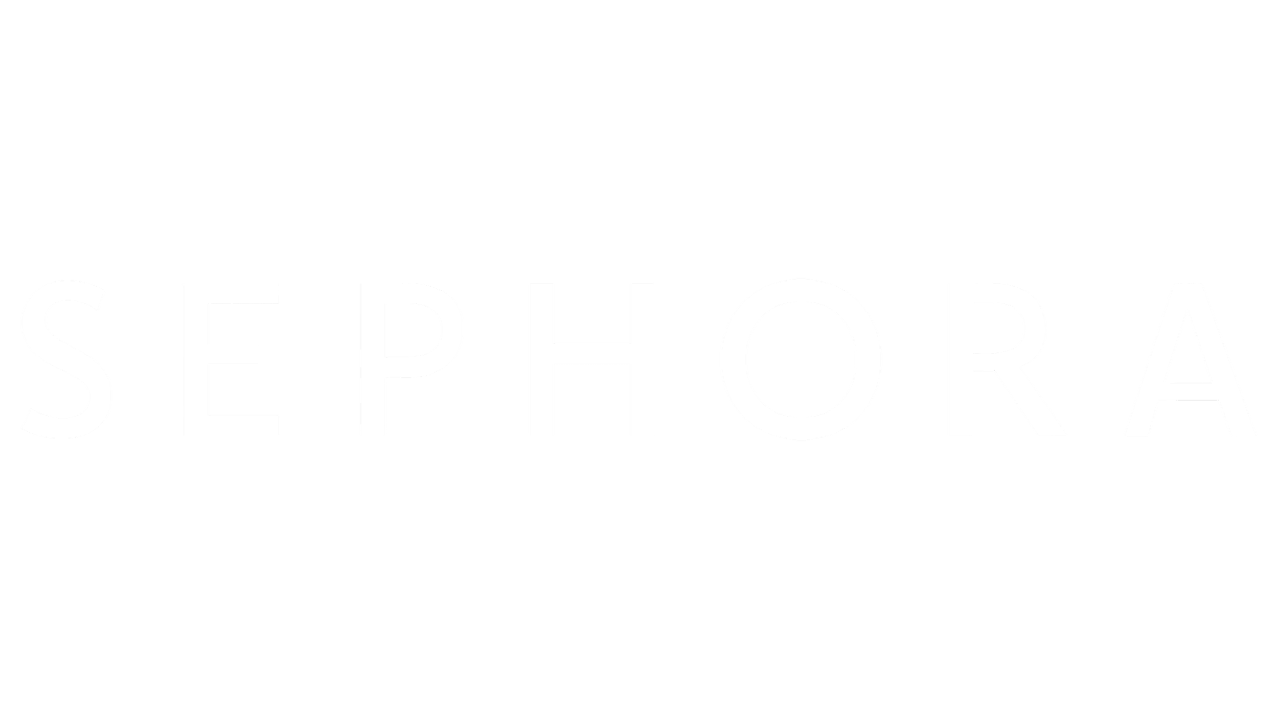 Sephora logo in black and white.