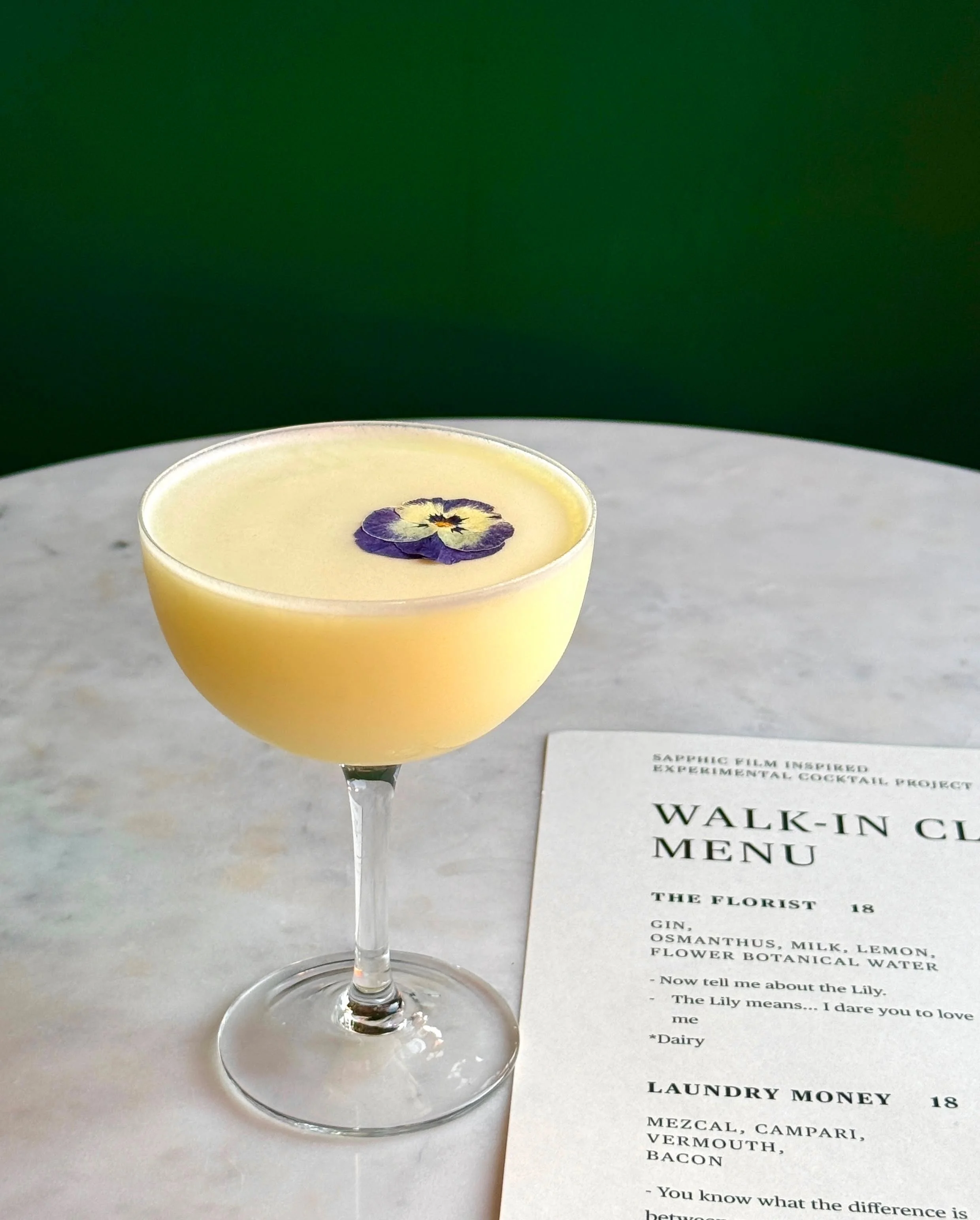 The Florist, Gin, Osmanthus, Milk, Citrus, Soda