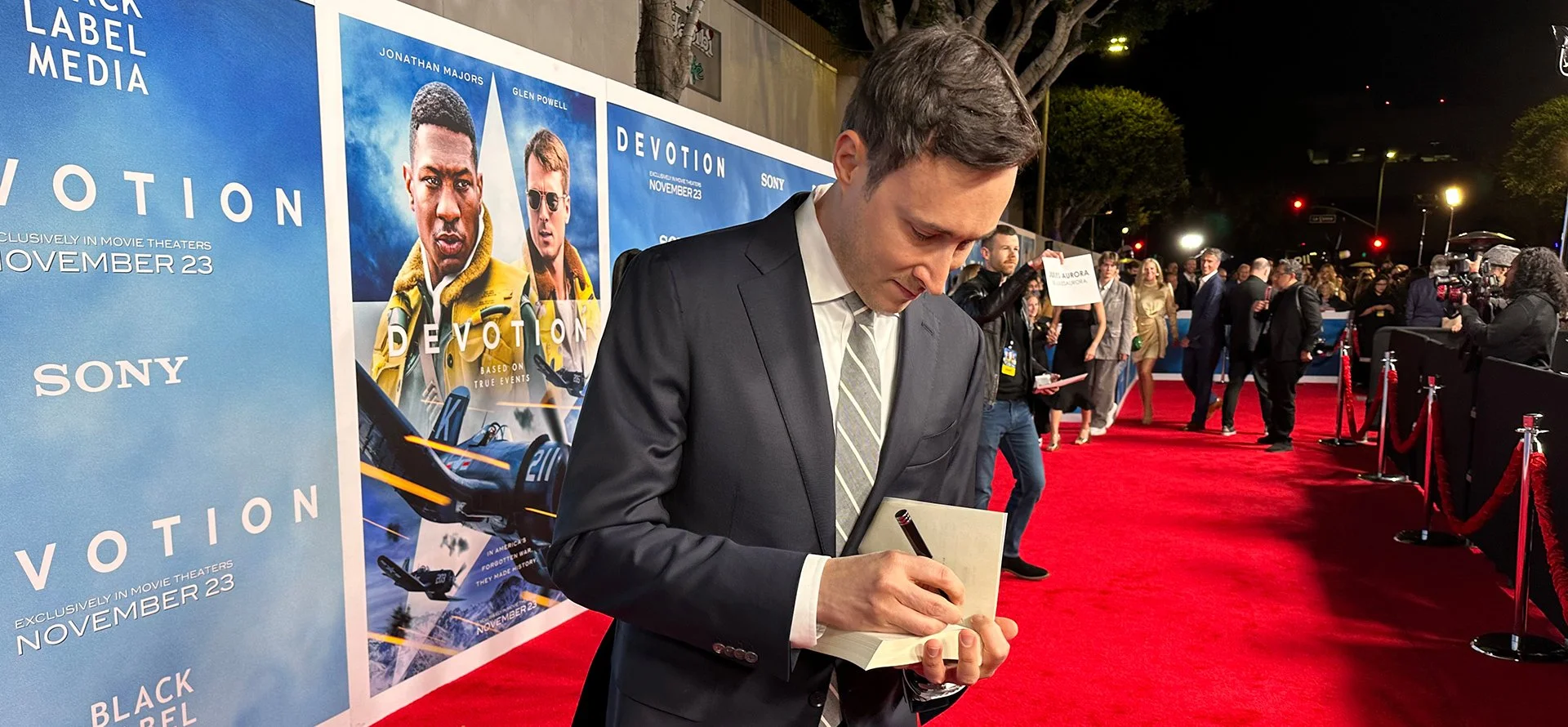 Adam Makos at the Devotion film premier