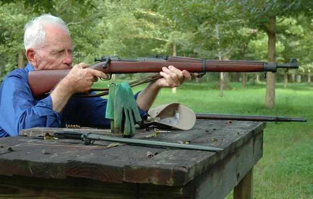 Marine Sid Phillips with 1903 rifle