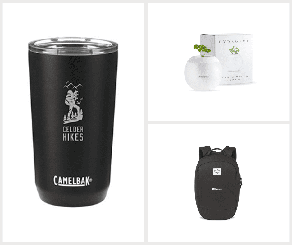 Camelbak tumbler, Osprey backpack, Hydropod hydroponic set