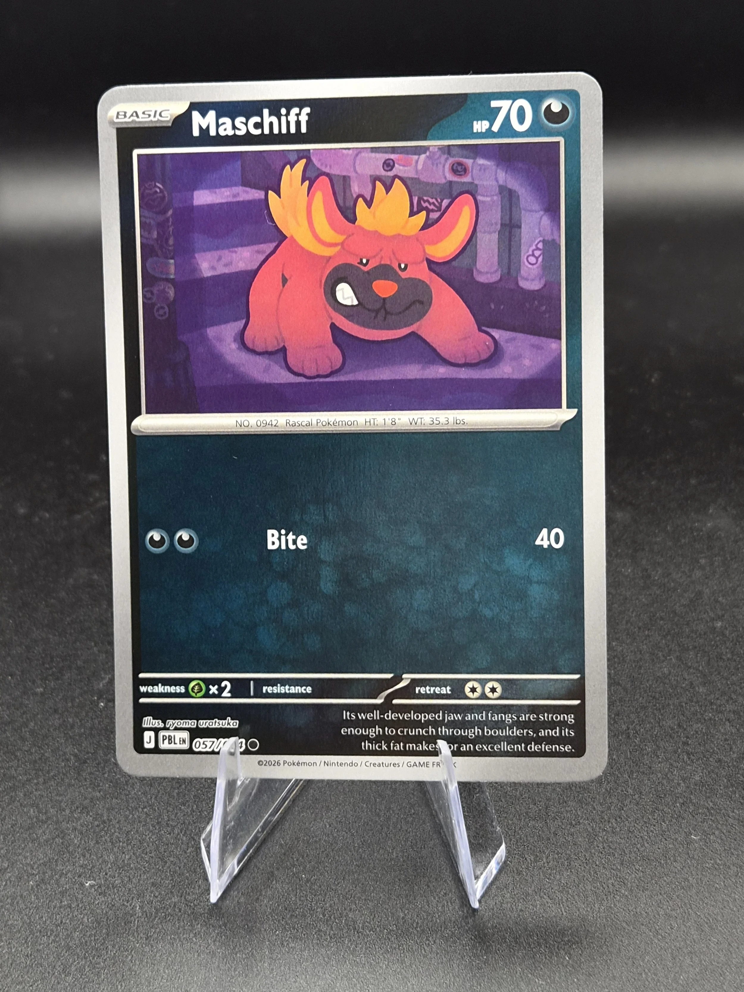 Maschiff 057/084 Pitch Black Common Reverse Holo Pokémon Card