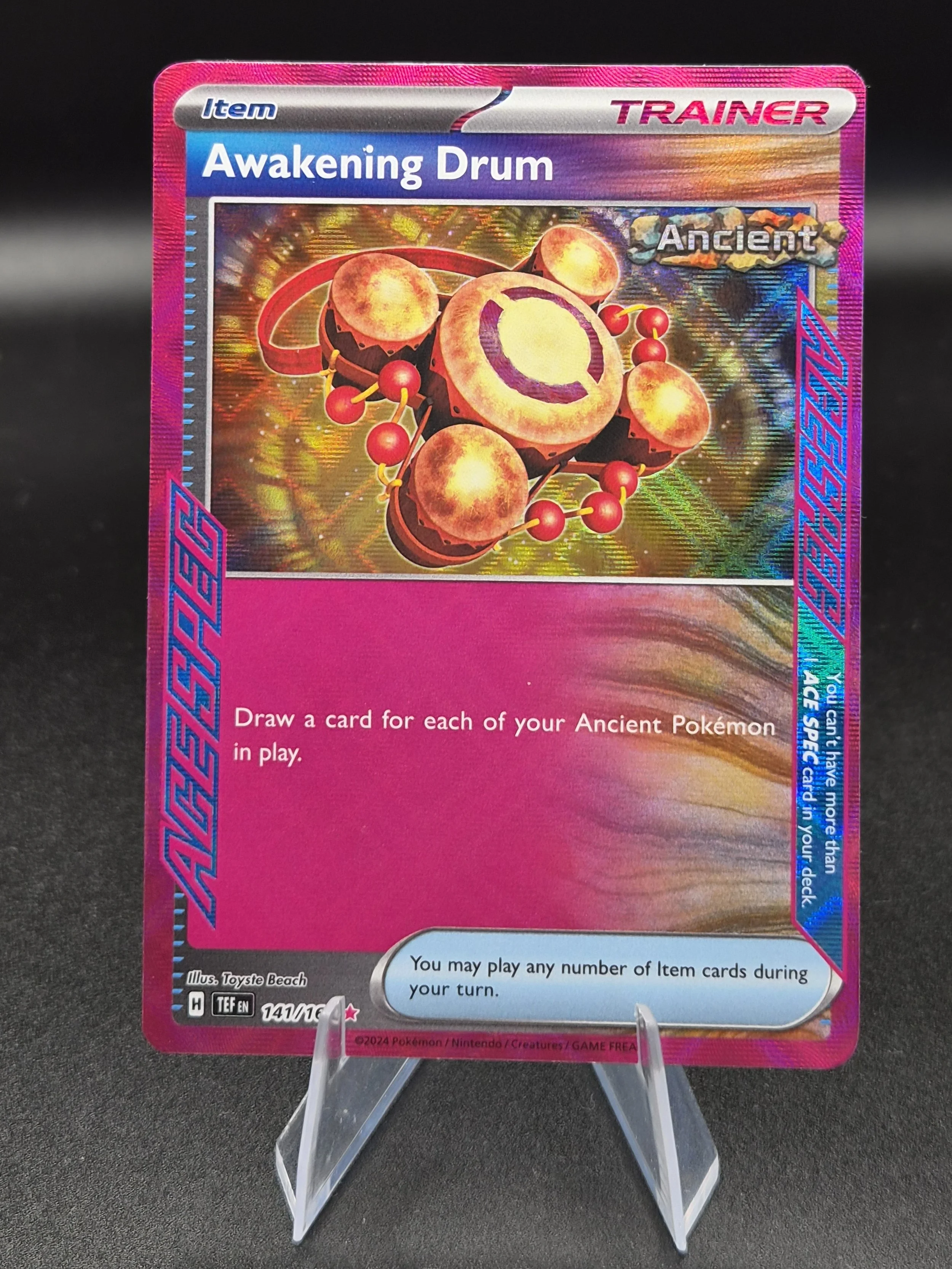 Awakening Drum 141/162 Temporal Forces English Holo Pokémon Card