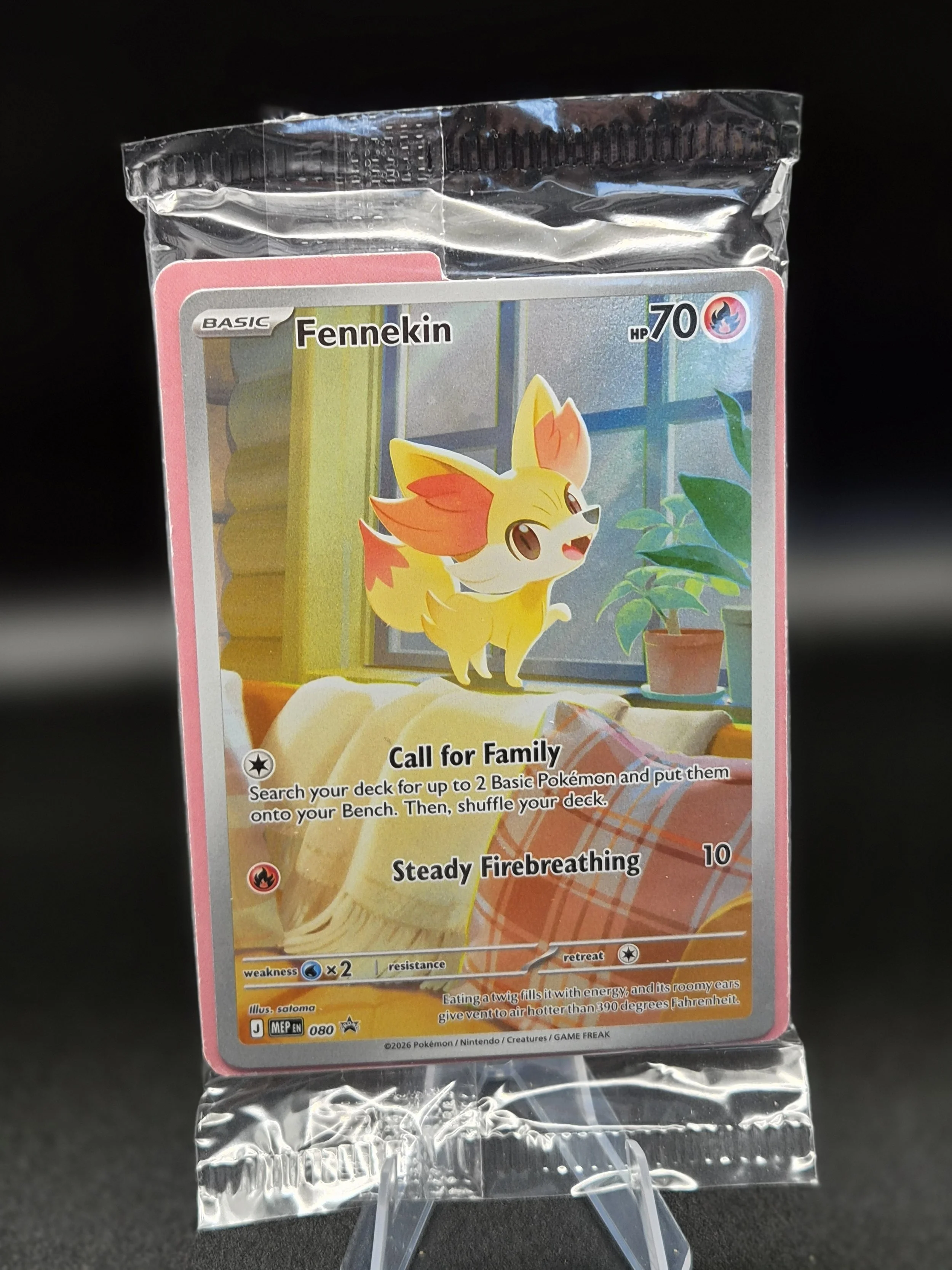 Fennekin MEP 080 Chaos Rising ETB Black Star Promo Sealed Pokémon Card