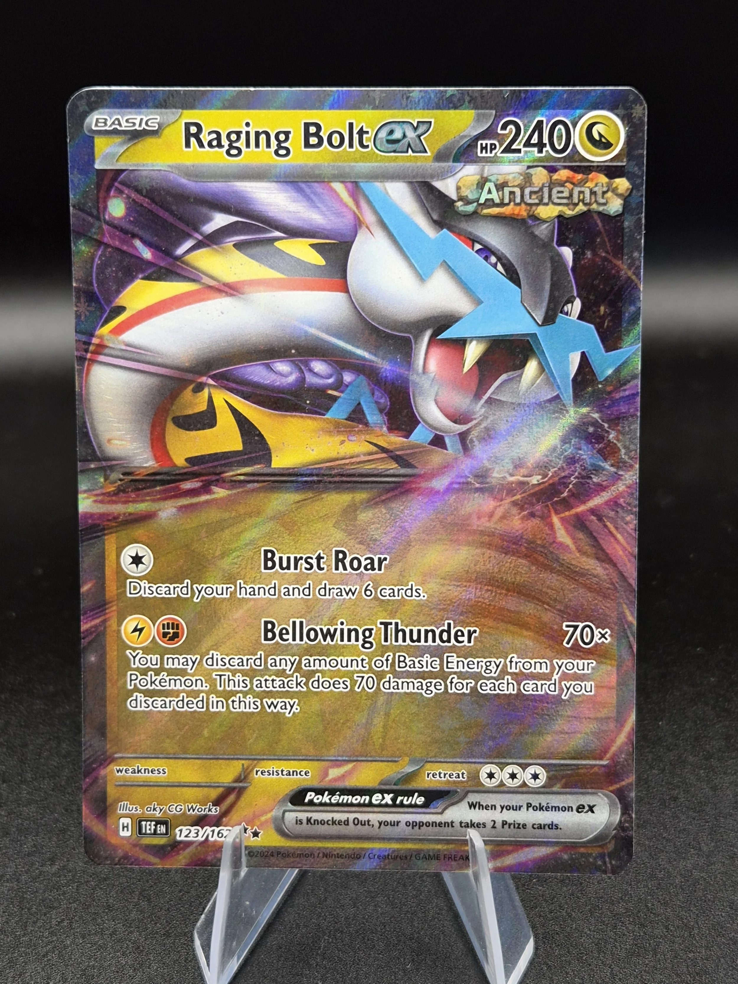 Raging Bolt ex 123/162 Temporal Forces English Holo Pokémon Card