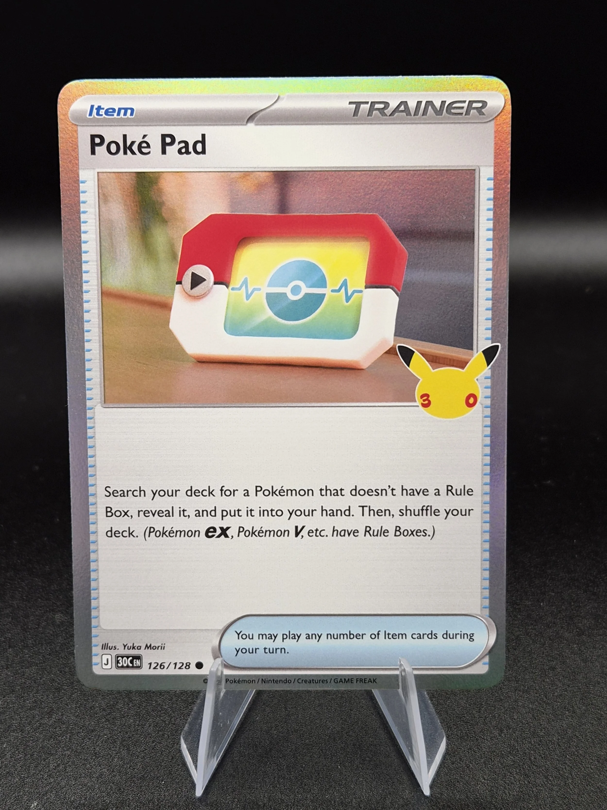 Poké Pad 126/128 30th Celebration English Holo Pokémon Card