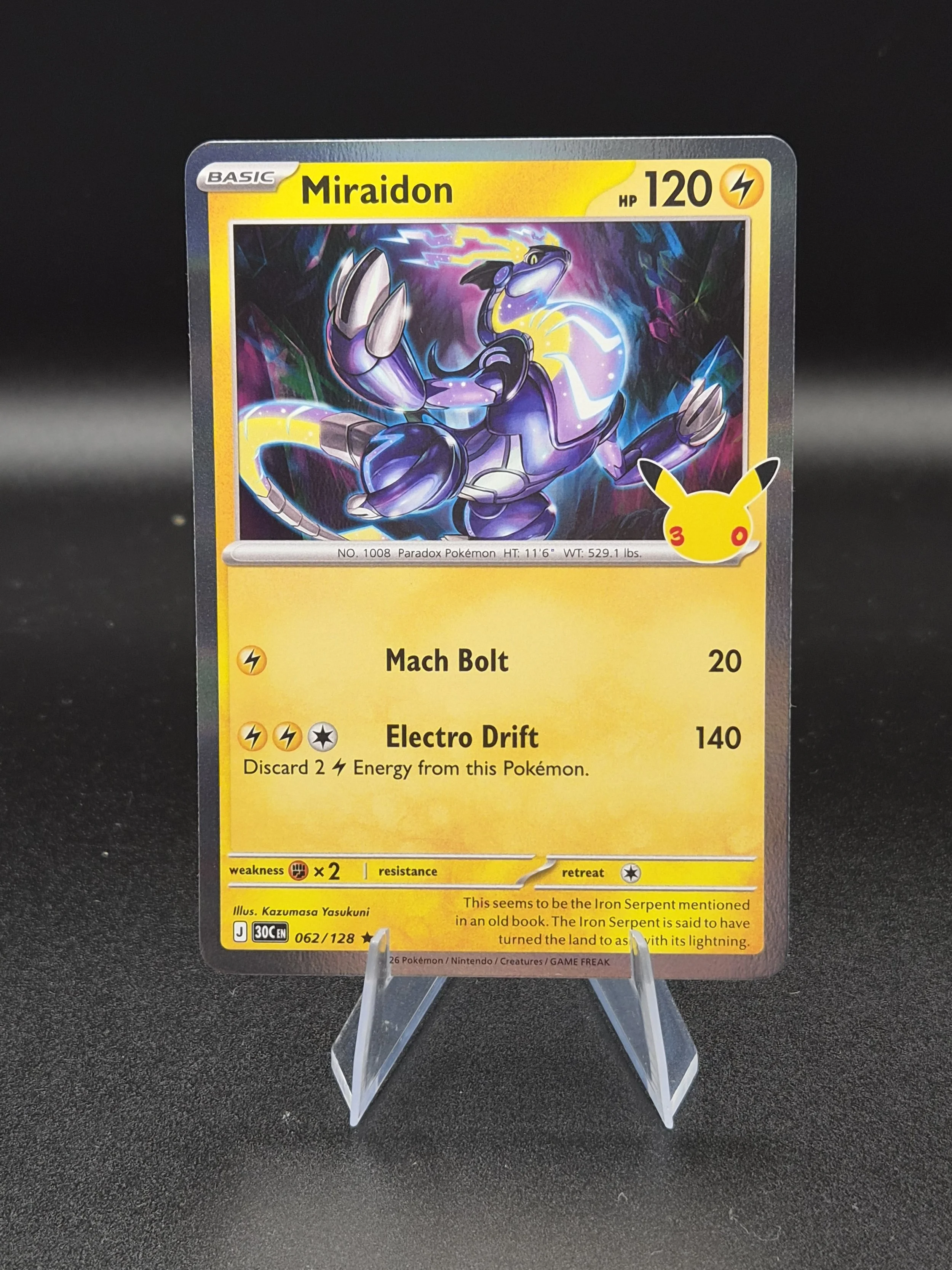 Miraidon 060/128 30th Celebration English Holo Pokémon Card