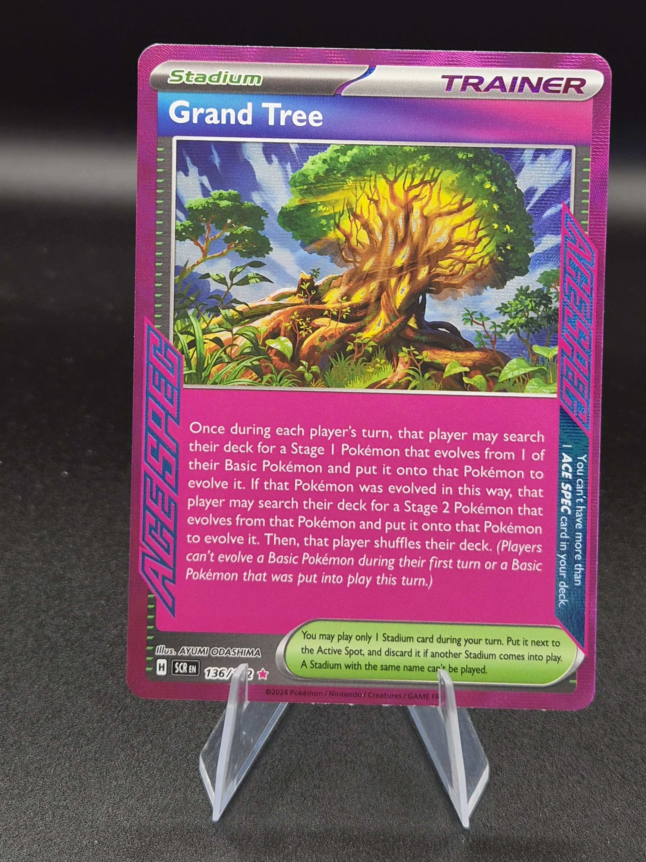 Grand Tree 136/142 Stellar Crown English Holo Pokémon Card