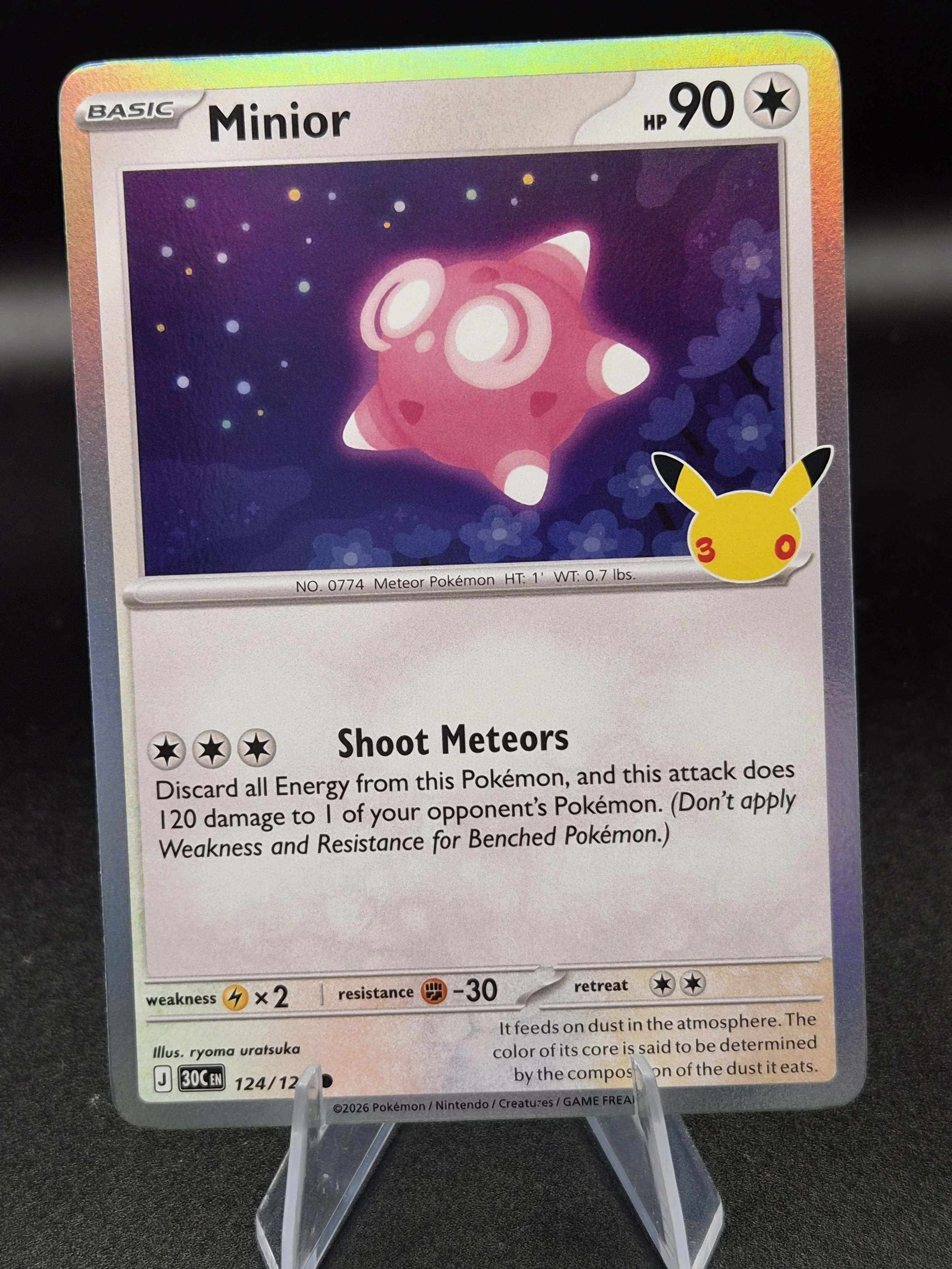 Minior 124/128 Common 30th Celebration English Pokémon Card