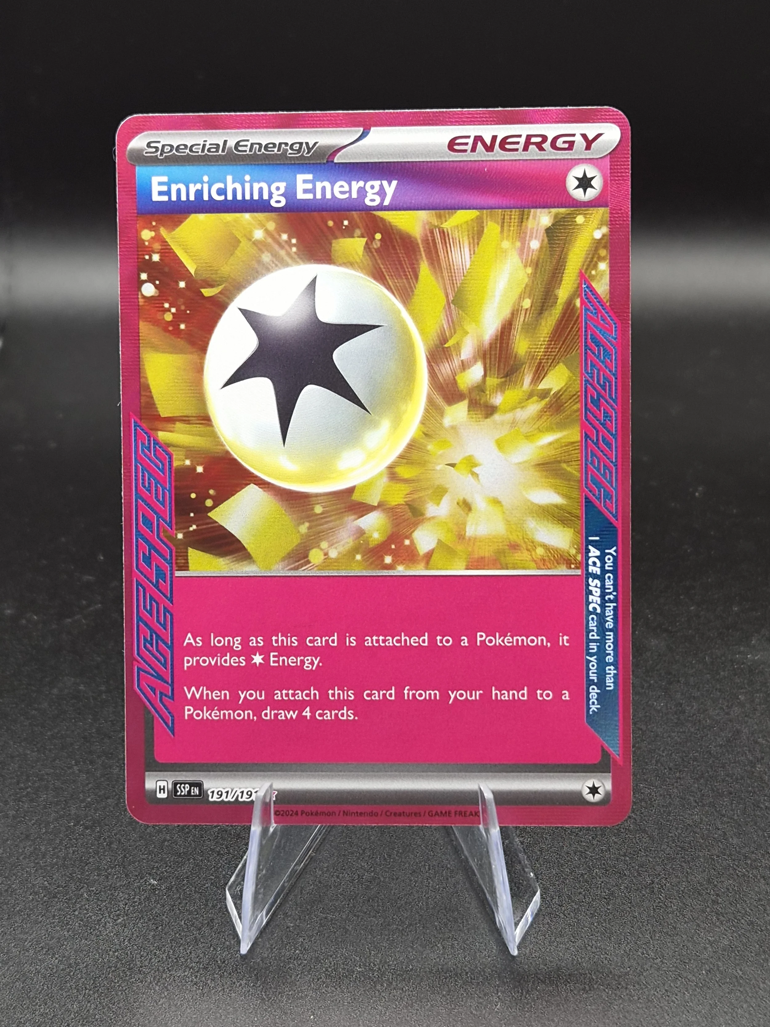 Enriching Energy 191/191 Surging Sparks Holo Pokémon Card